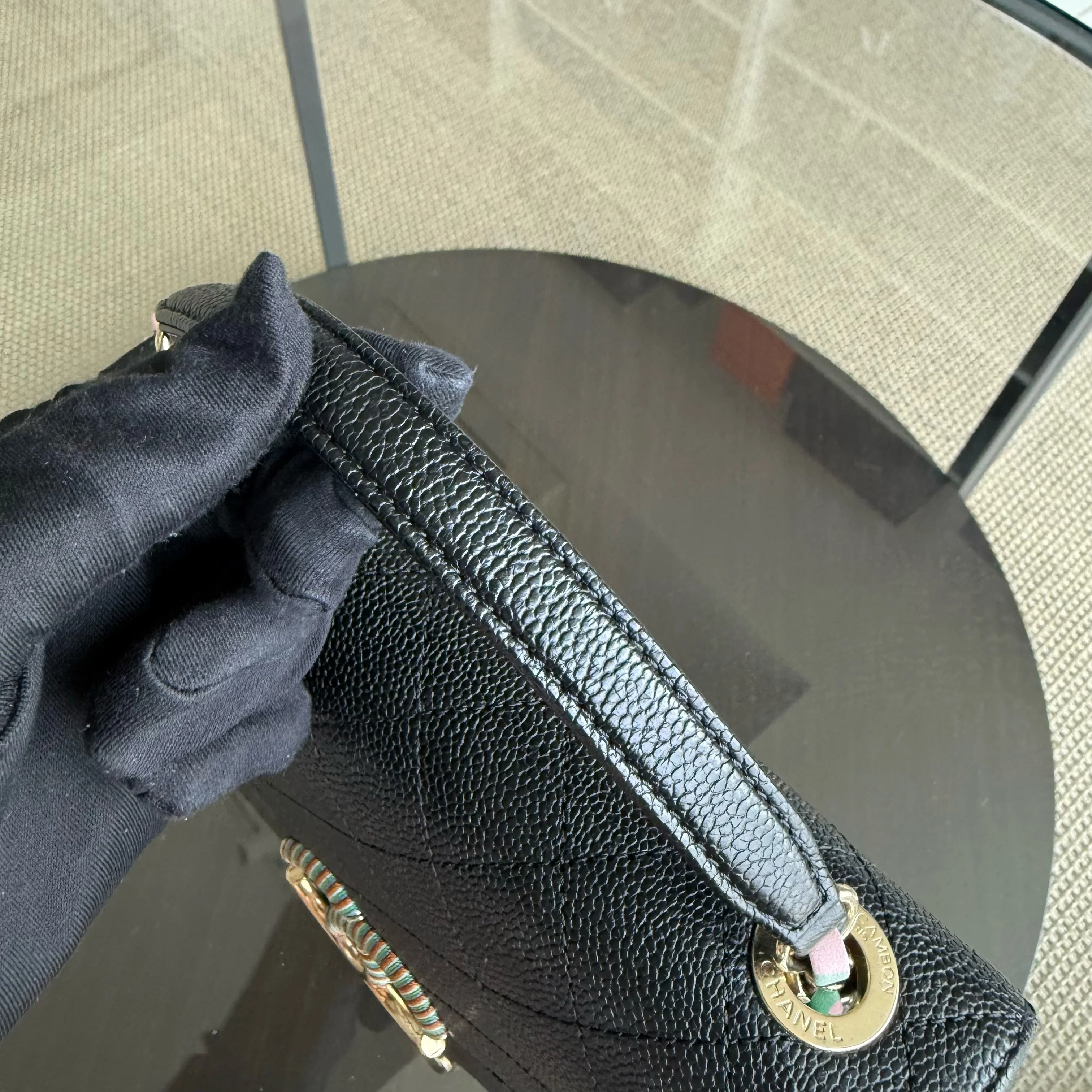 Chanel Coco Curve Cuba - Caviar Quilted Grained Calfskin Black Gold Hardware Series 23