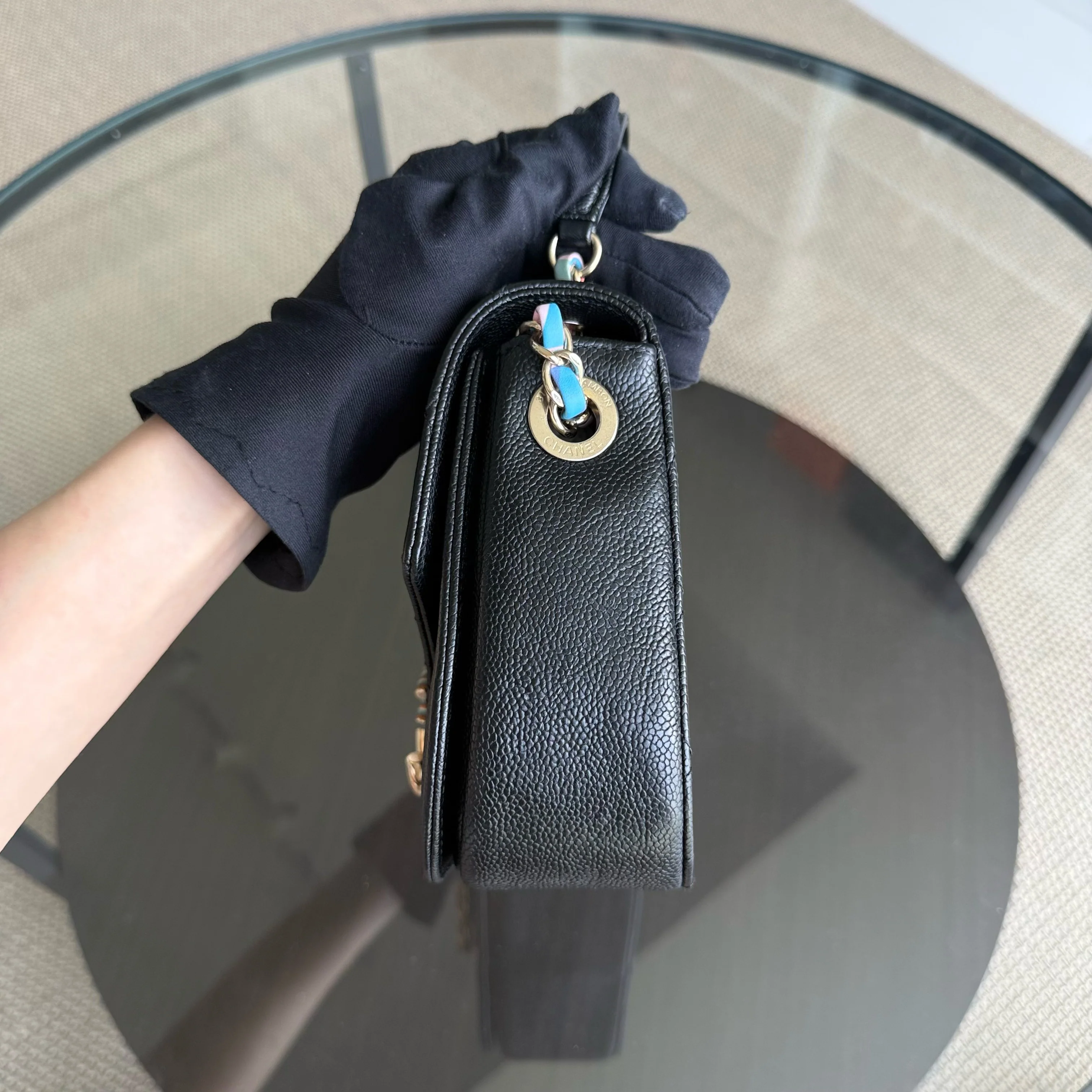 Chanel Coco Curve Cuba - Caviar Quilted Grained Calfskin Black Gold Hardware Series 23