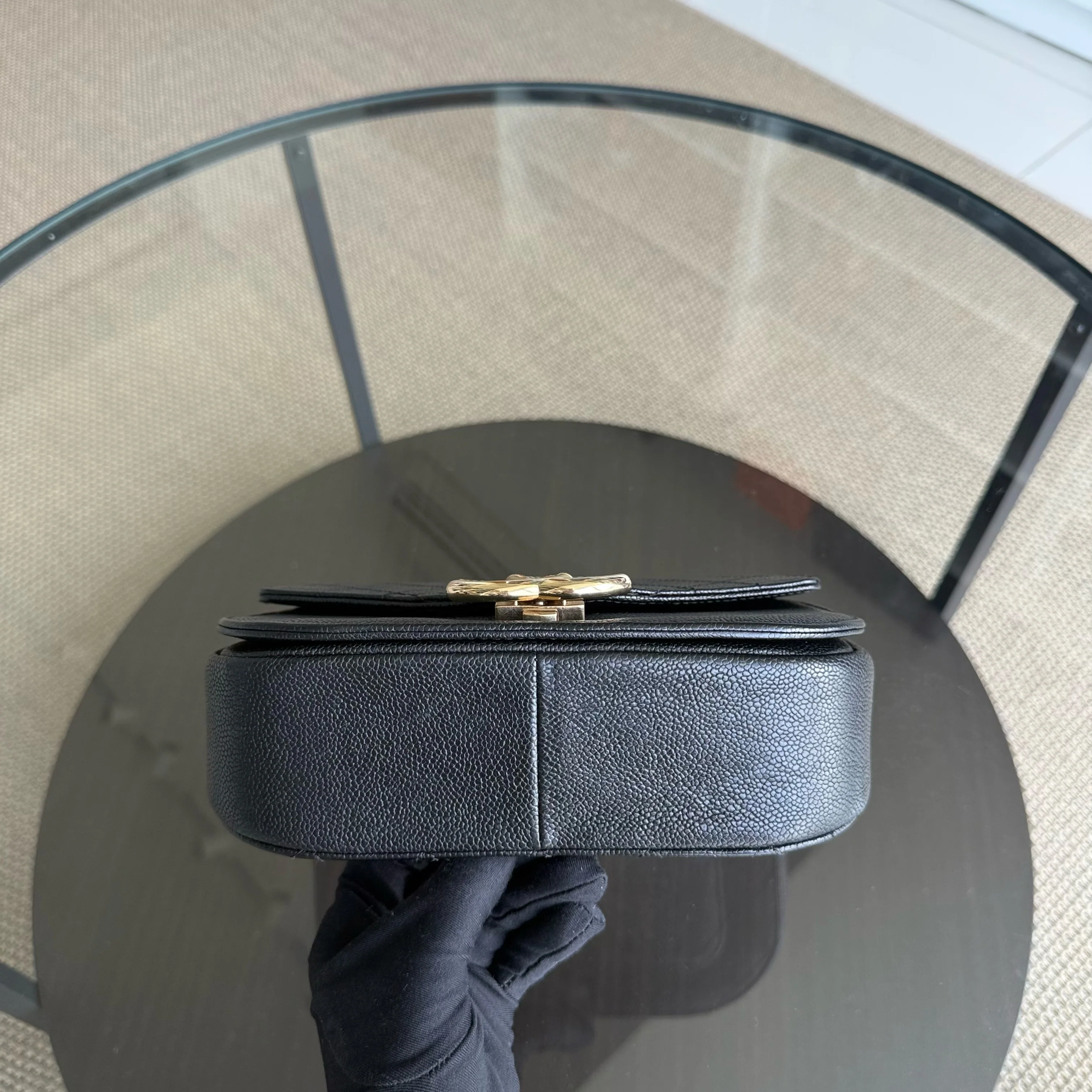 Chanel Coco Curve Cuba - Caviar Quilted Grained Calfskin Black Gold Hardware Series 23