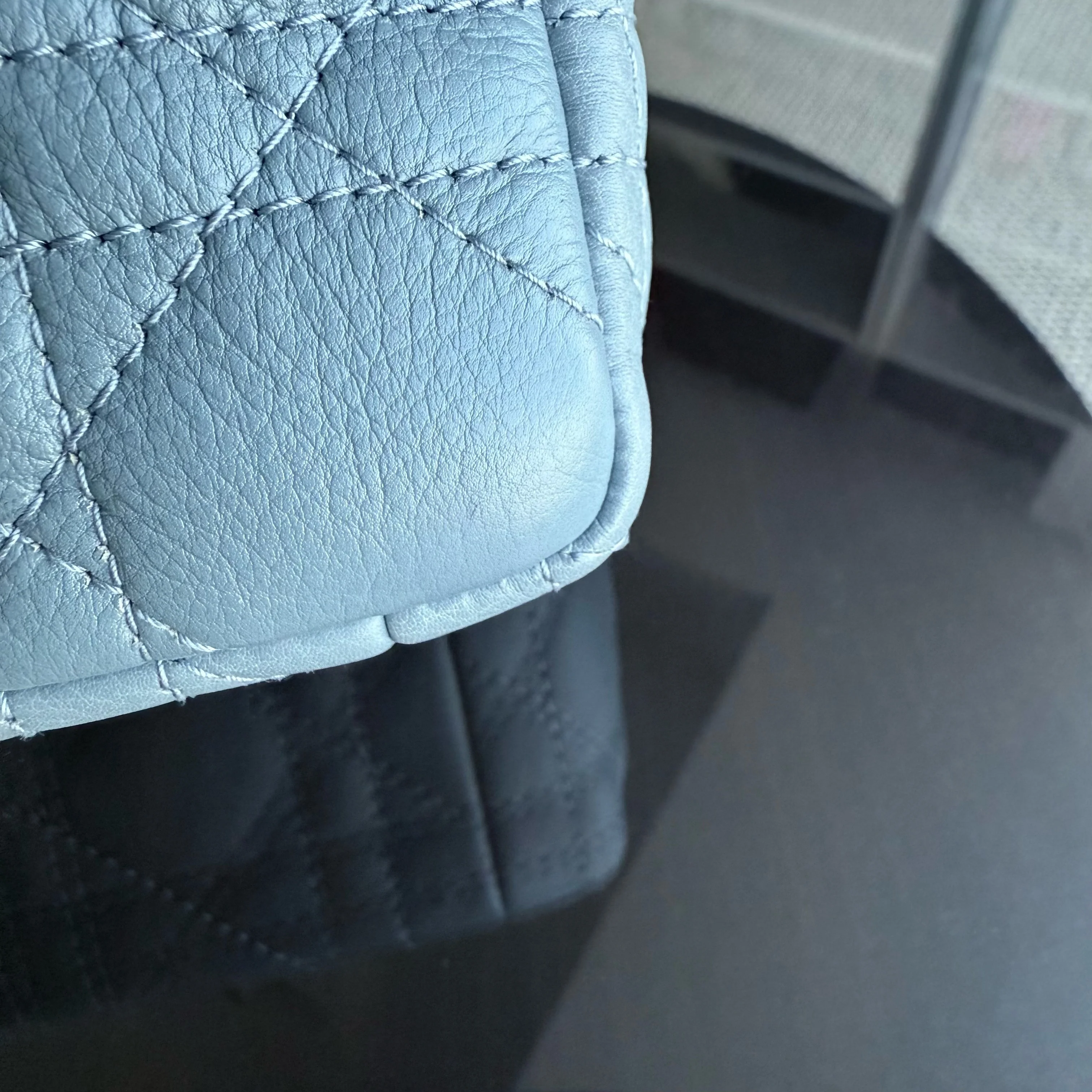 Dior Caro Small - Cannage Calfskin Haze Blue Gold Hardware