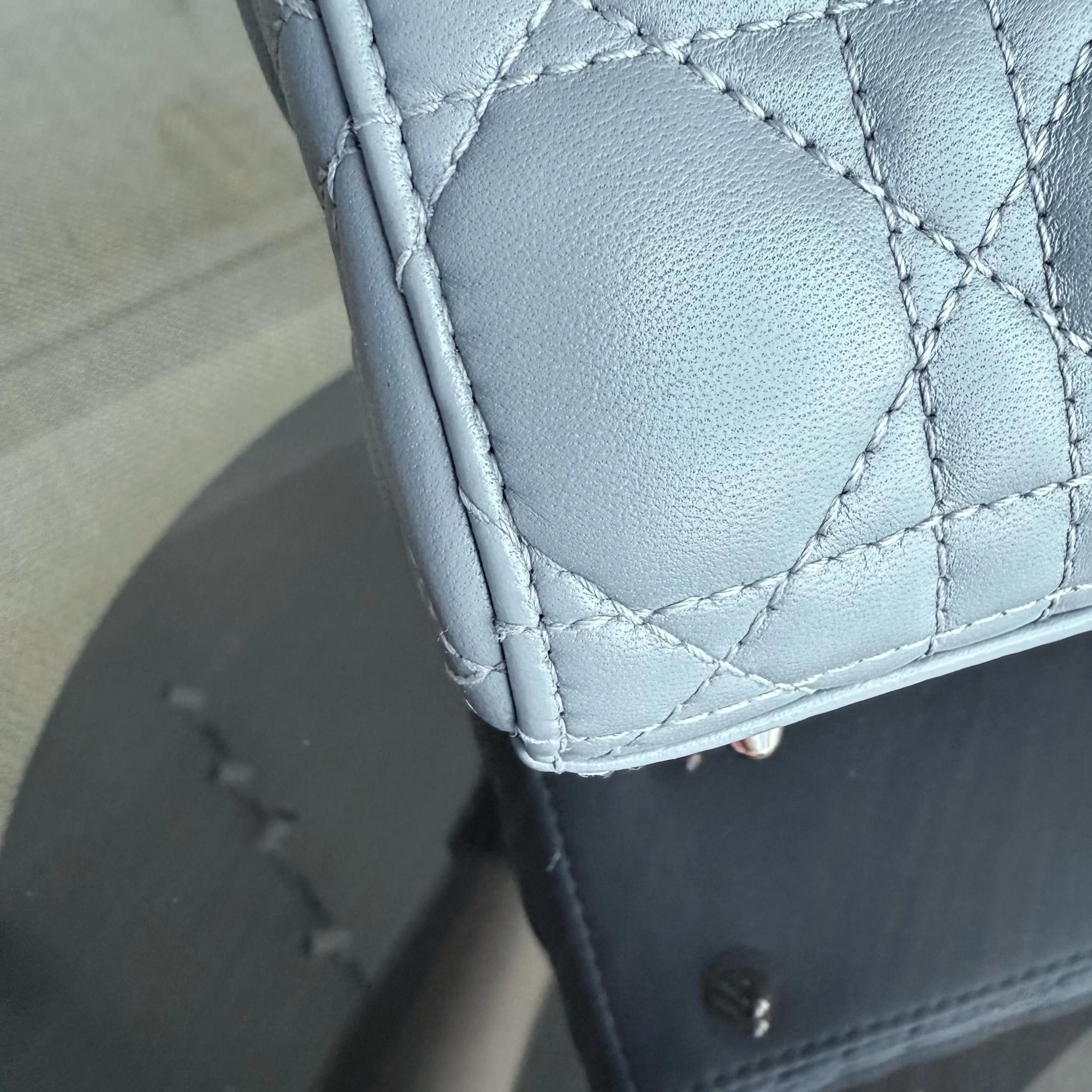 Dior Lady Small ABC - Cannage Lambskin Gray Gray Gold Hardware MyABC