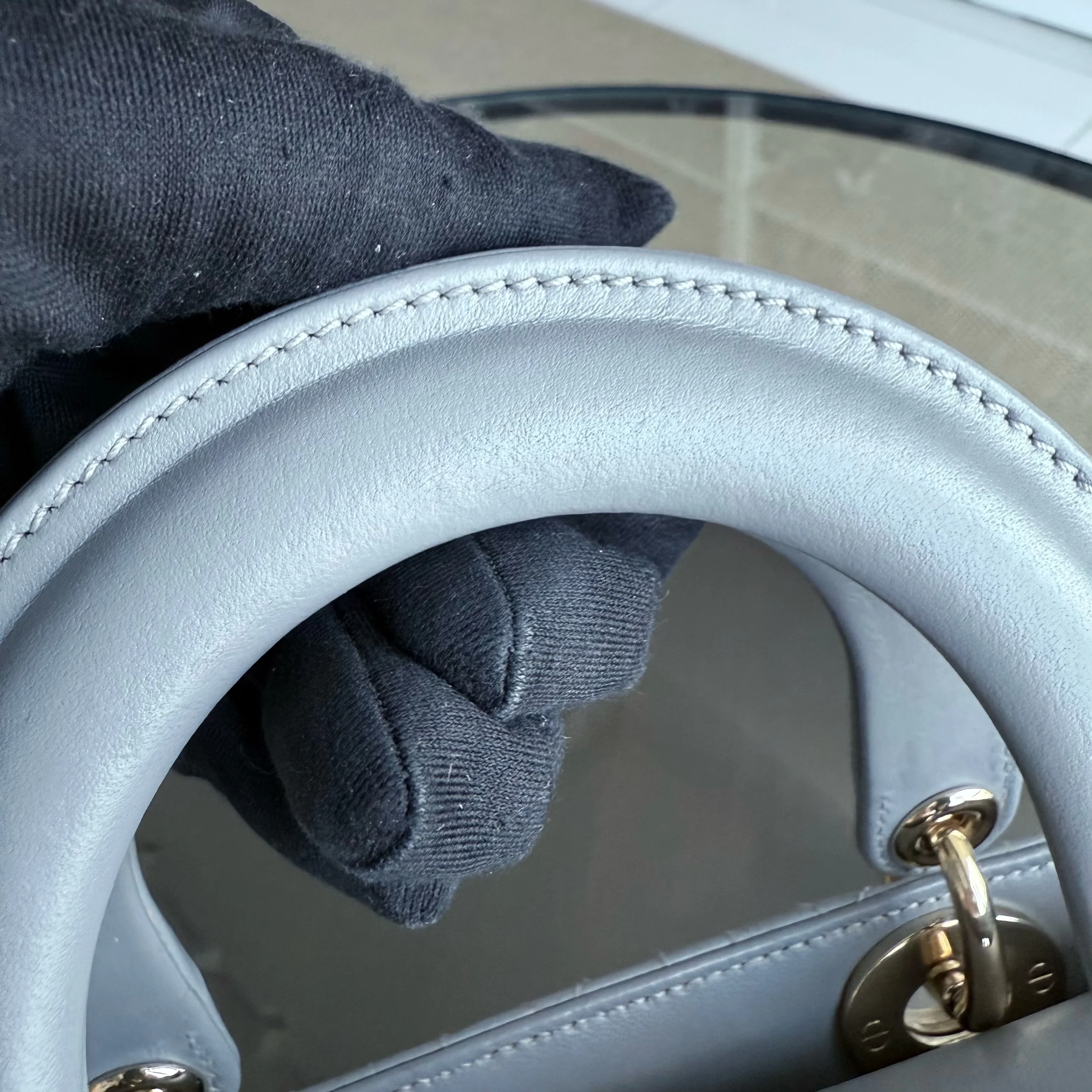 Dior Lady Small ABC - Cannage Lambskin Gray Gray Gold Hardware MyABC