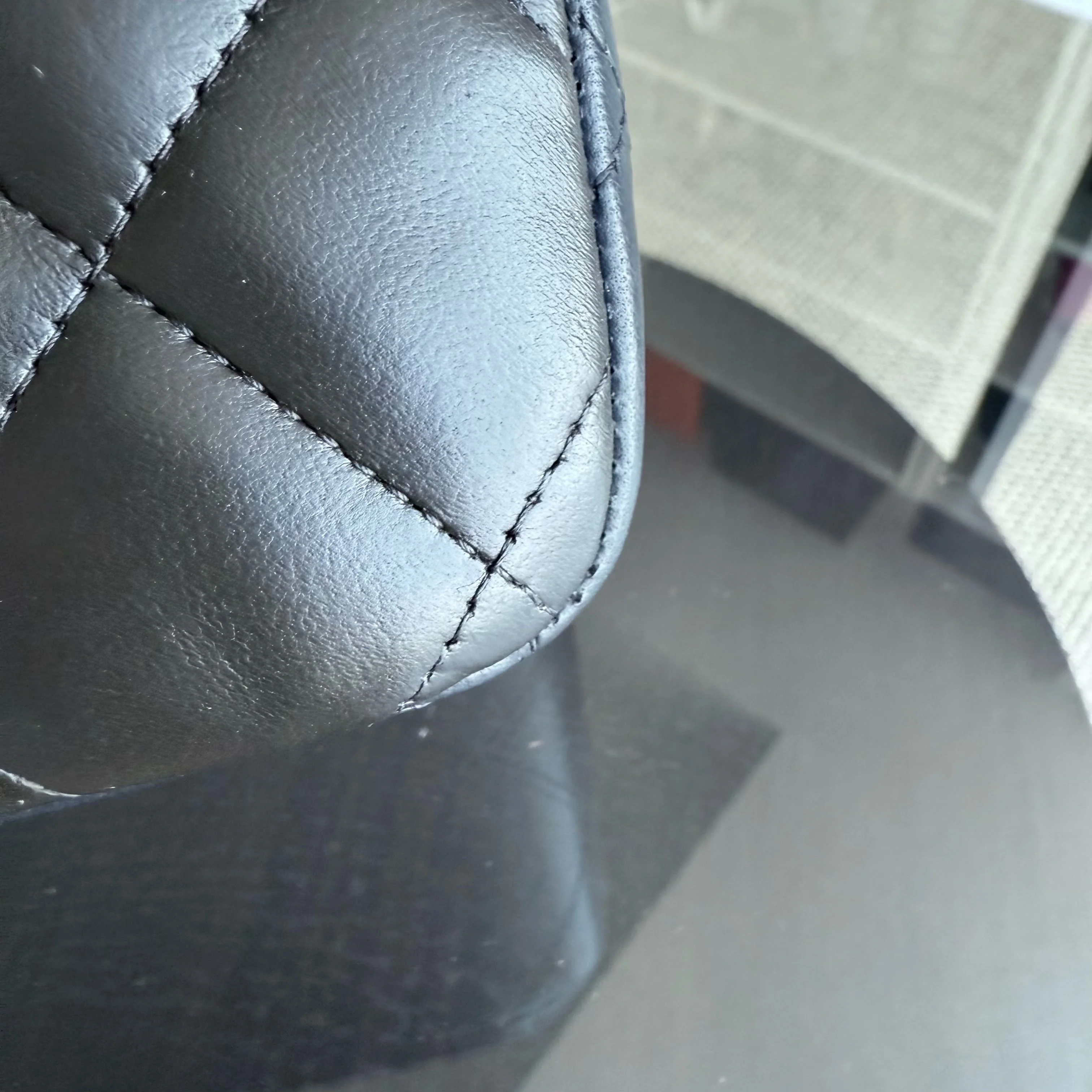 Chanel Classic Flap Jumbo - Quilted Lambskin Bi-Color Burgundy Black Silver Hardware Series 18