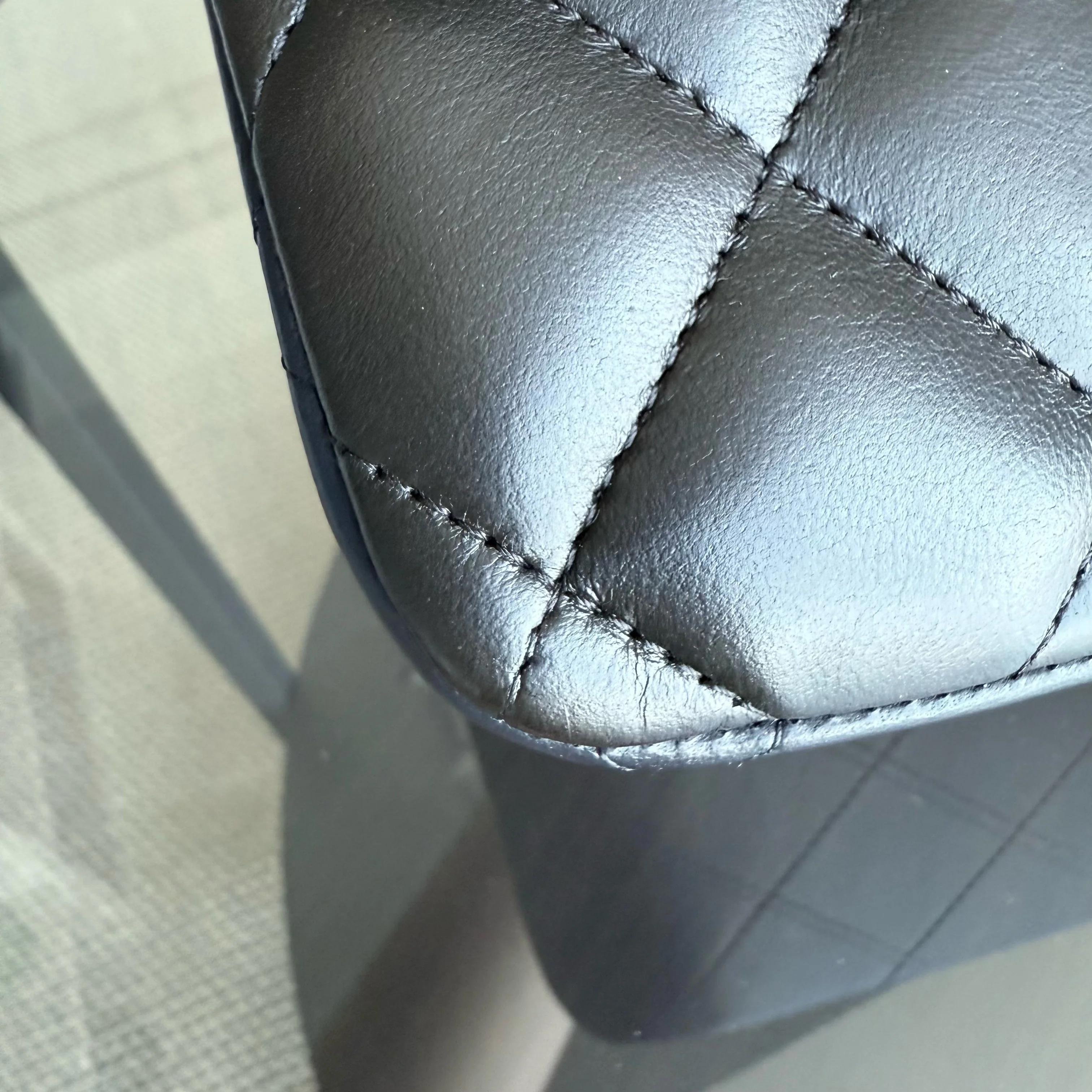 Chanel Classic Flap Jumbo - Quilted Lambskin Bi-Color Burgundy Black Silver Hardware Series 18