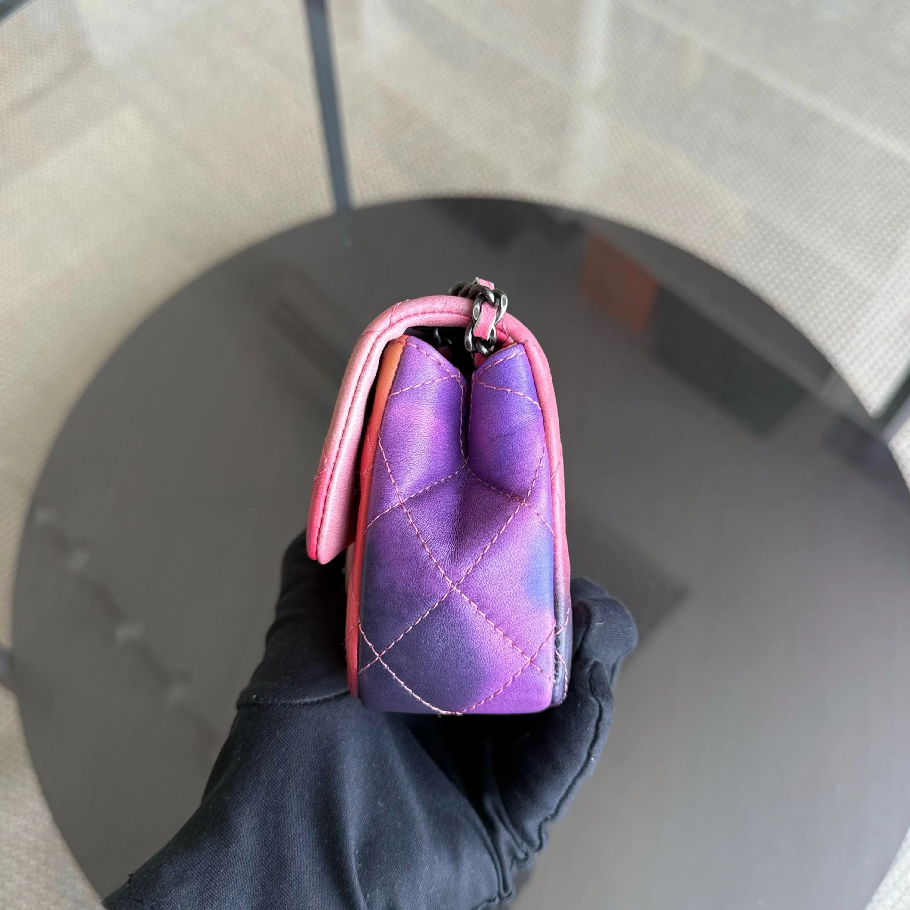 Chanel Classic Flap Extra Mini - Flower Power Quilted Lambskin Limited Edition Black Hardware Series 20