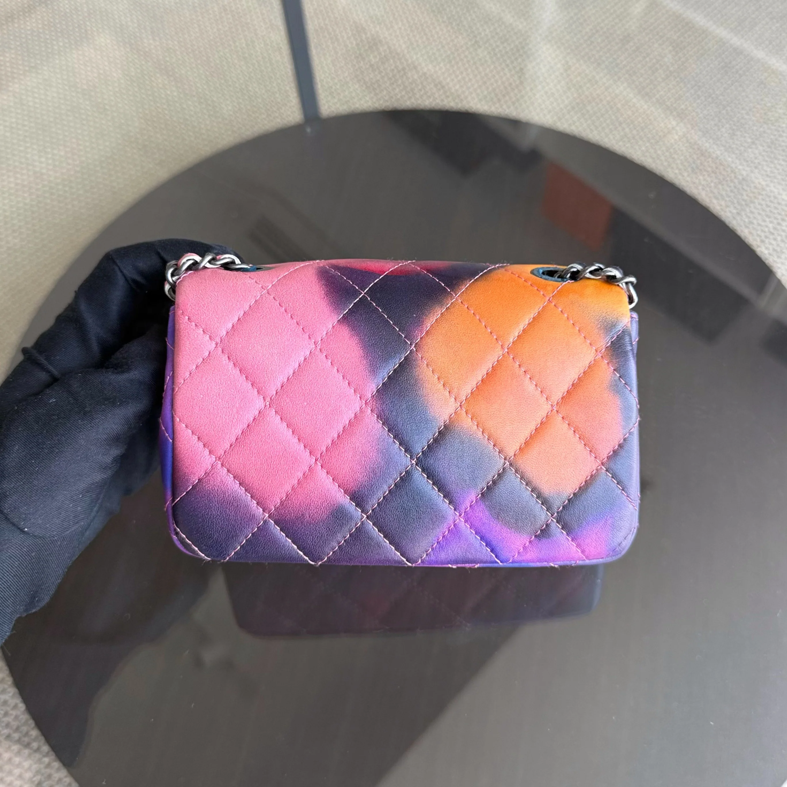 Chanel Classic Flap Extra Mini - Flower Power Quilted Lambskin Limited Edition Black Hardware Series 20