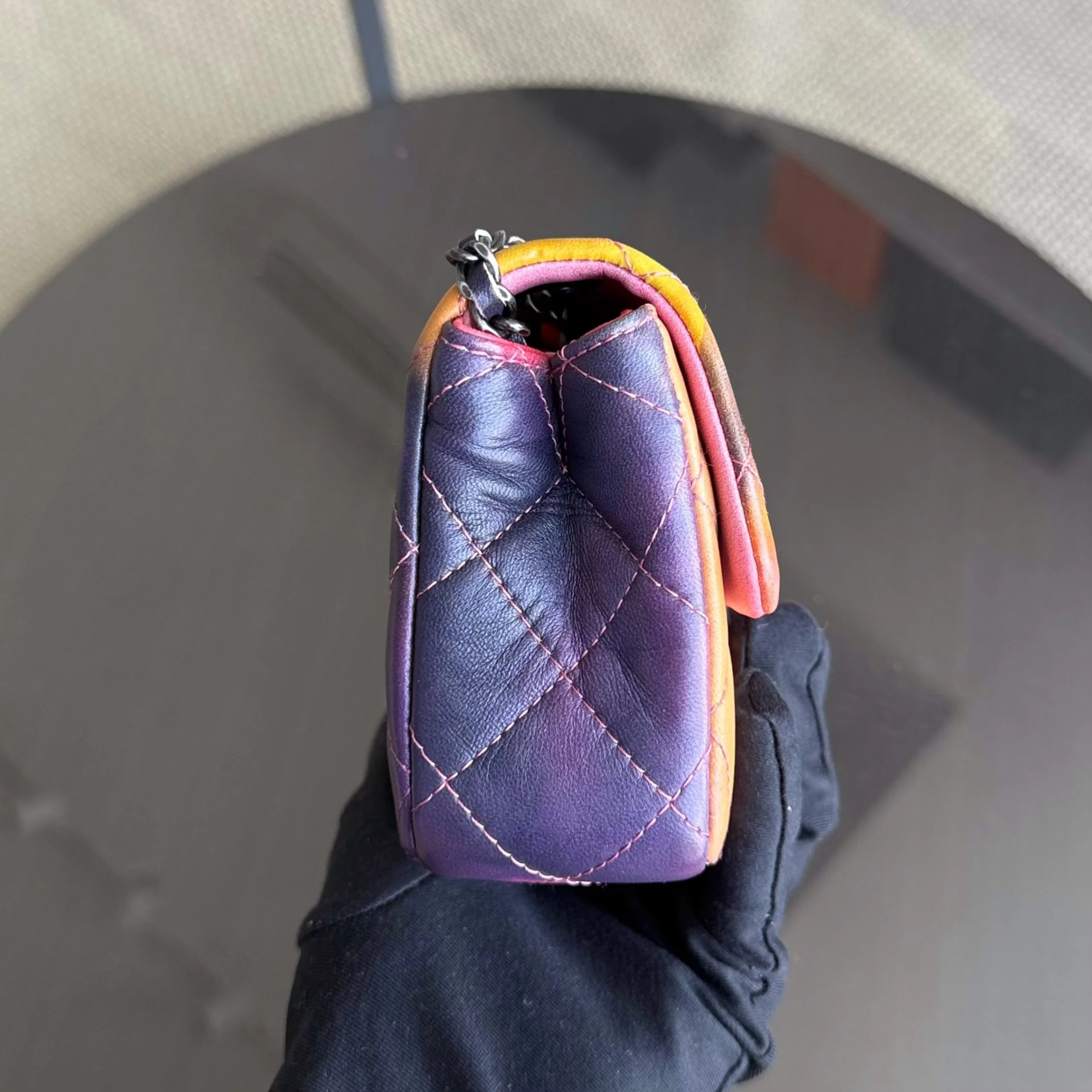 Chanel Classic Flap Extra Mini - Flower Power Quilted Lambskin Limited Edition Black Hardware Series 20