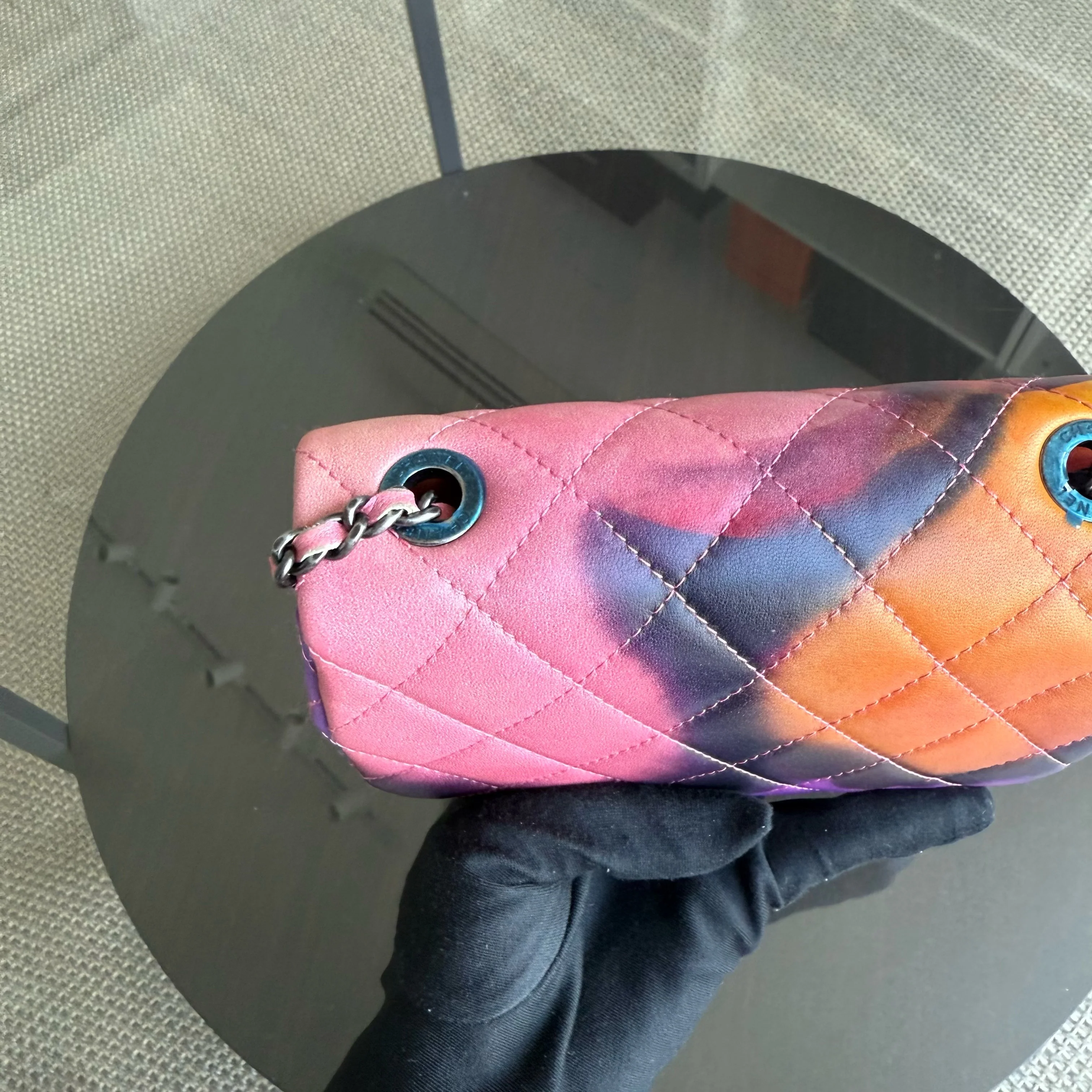 Chanel Classic Flap Extra Mini - Flower Power Quilted Lambskin Limited Edition Black Hardware Series 20