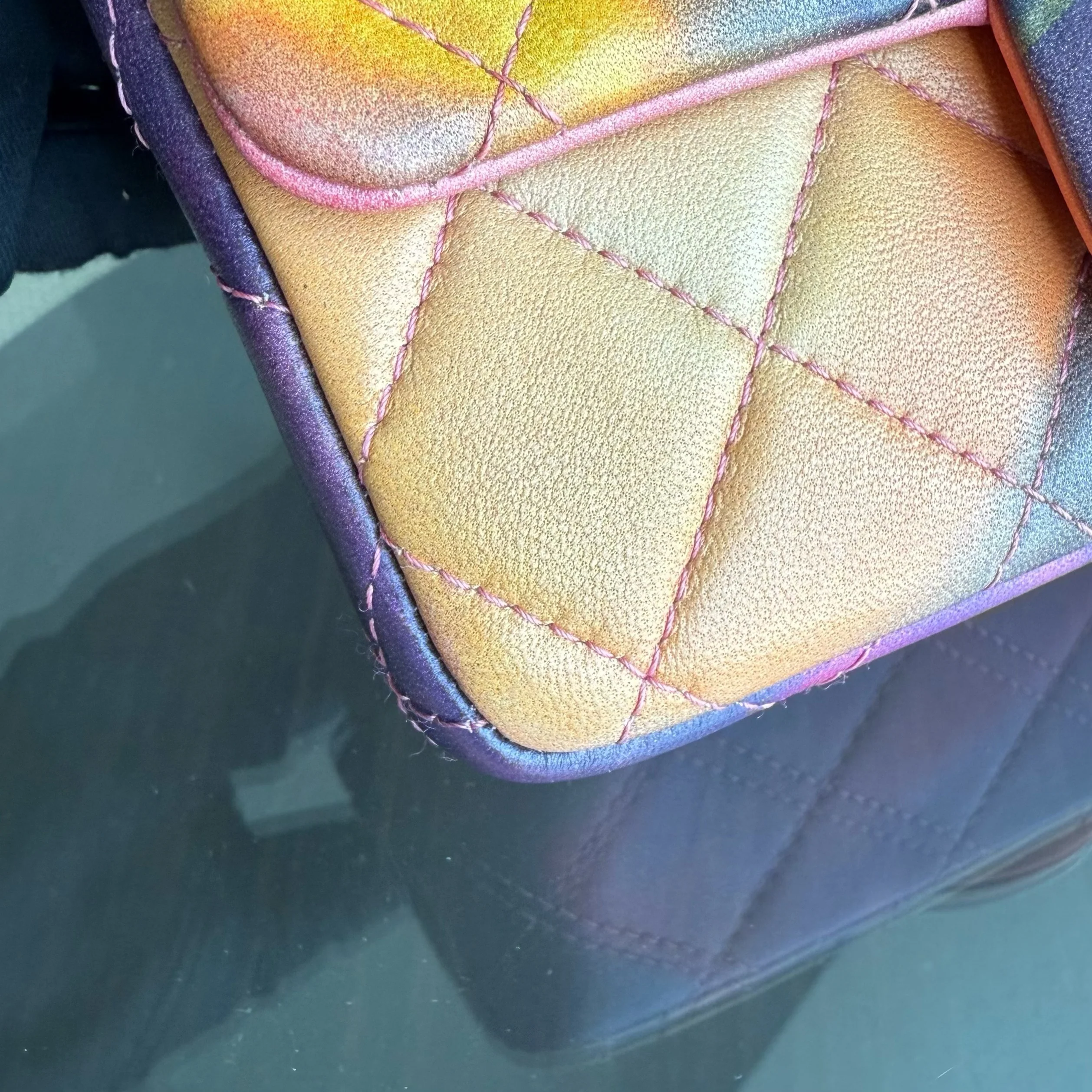 Chanel Classic Flap Extra Mini - Flower Power Quilted Lambskin Limited Edition Black Hardware Series 20