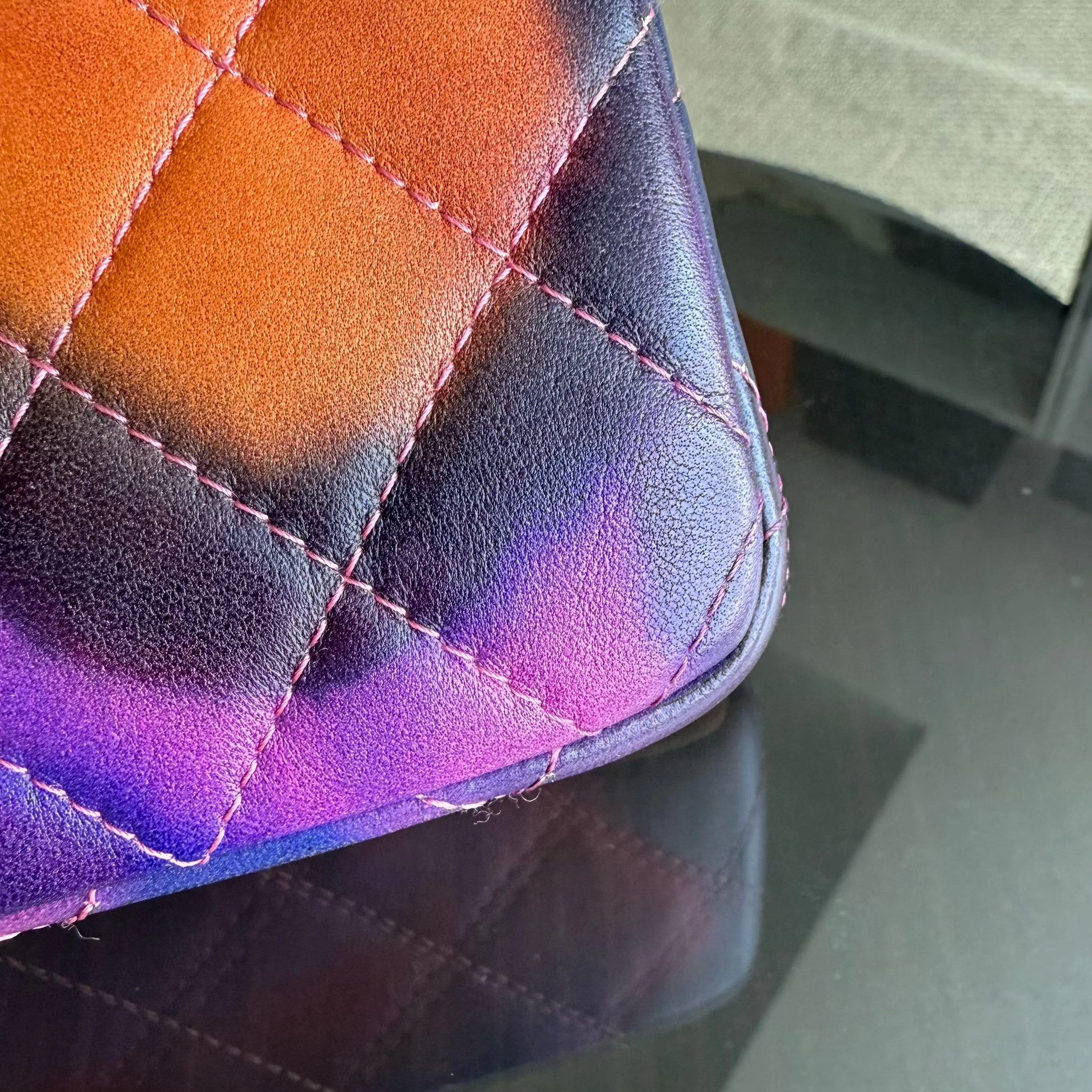 Chanel Classic Flap Extra Mini - Flower Power Quilted Lambskin Limited Edition Black Hardware Series 20