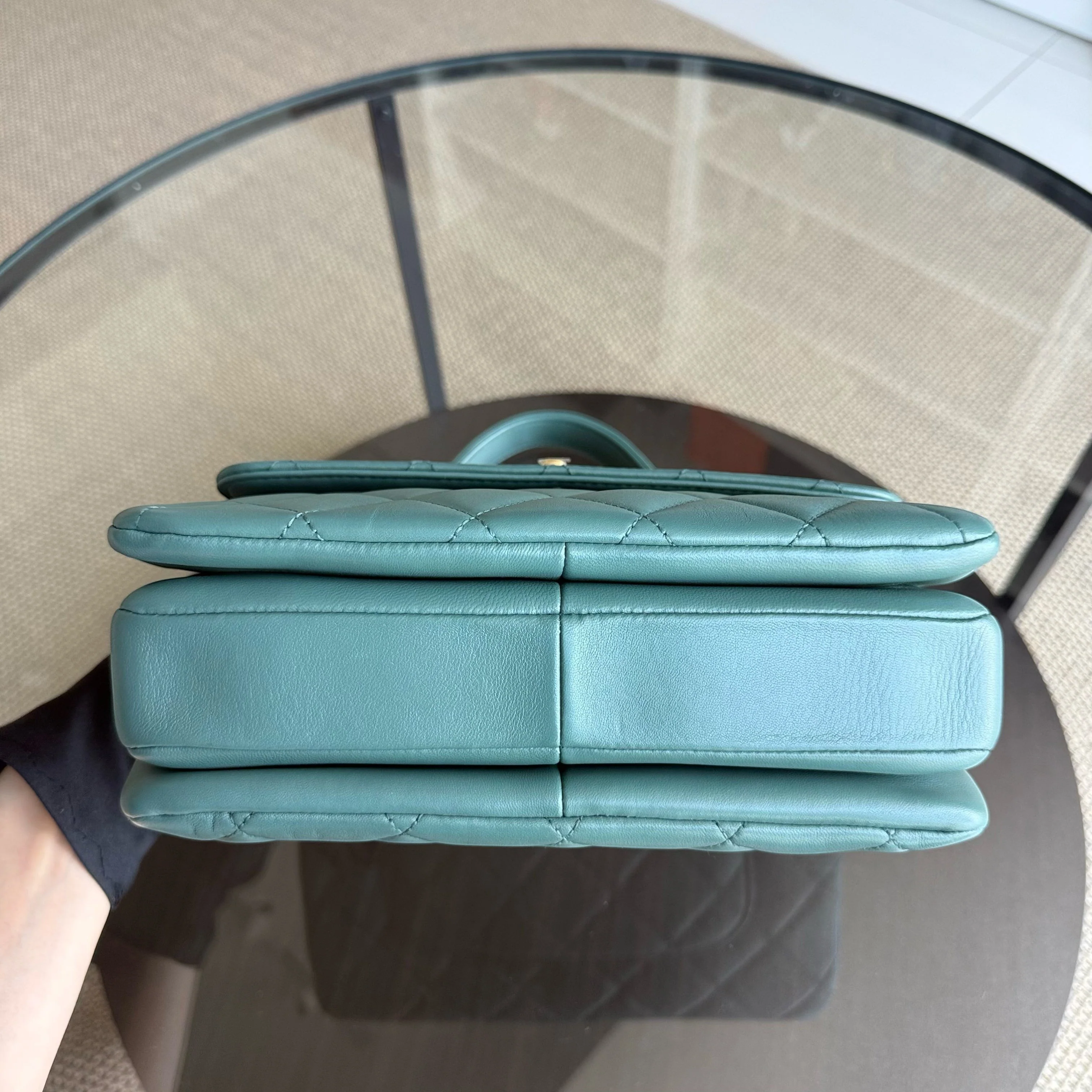 Chanel Trendy CC Small - Quilted Lambskin Green Gold Hardware Series 26