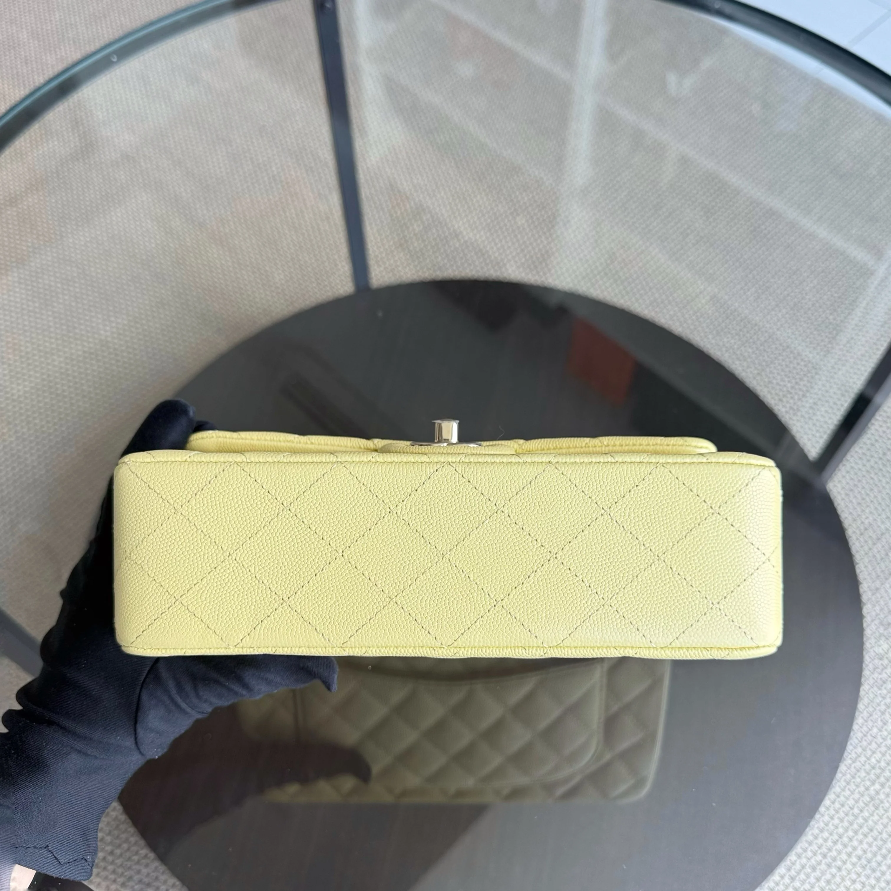 Chanel Classic Flap Small - Caviar 23CM Quilted Grained Calfskin Yellow Gold Hardware Series 30