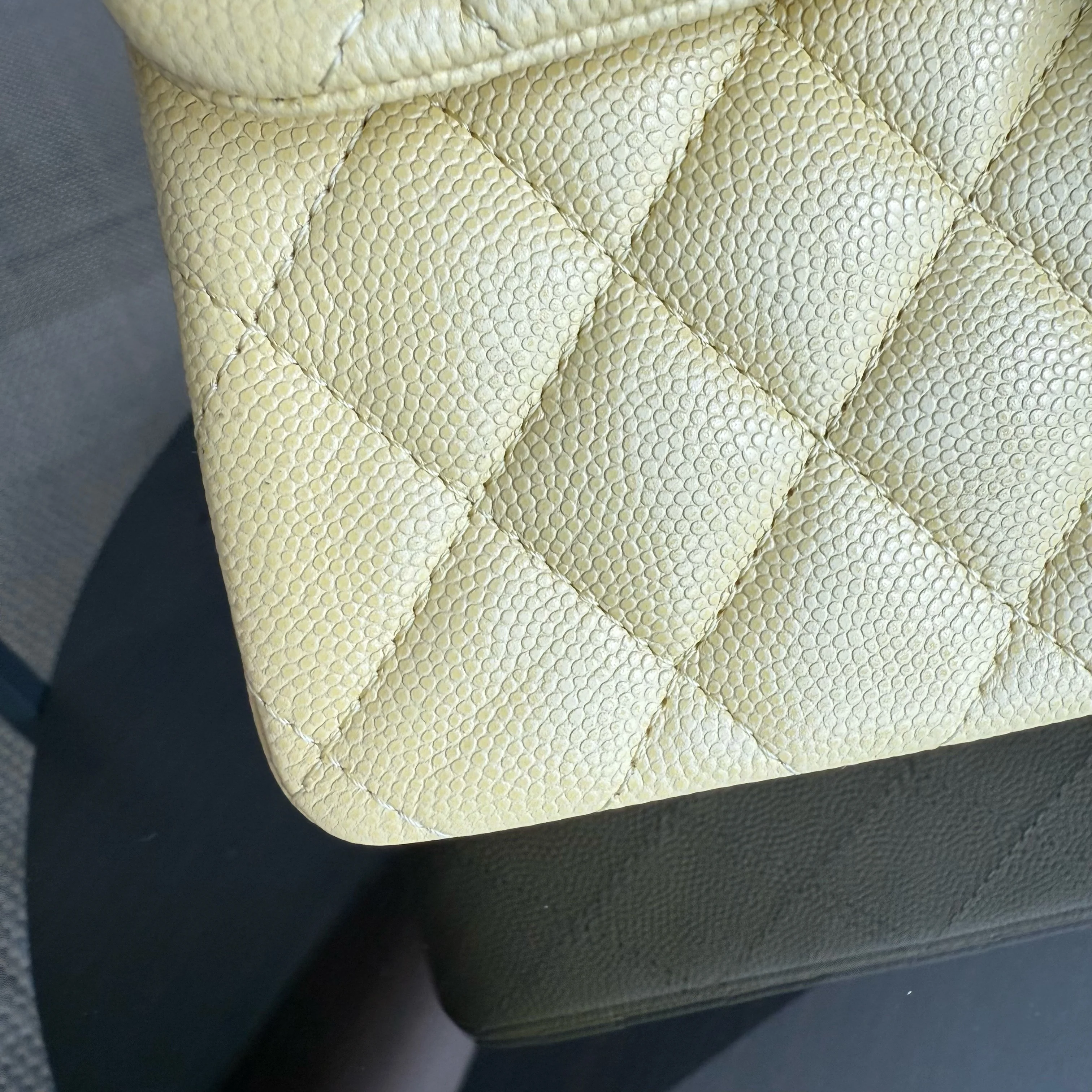 Chanel Classic Flap Small - Caviar 23CM Quilted Grained Calfskin Yellow Gold Hardware Series 30