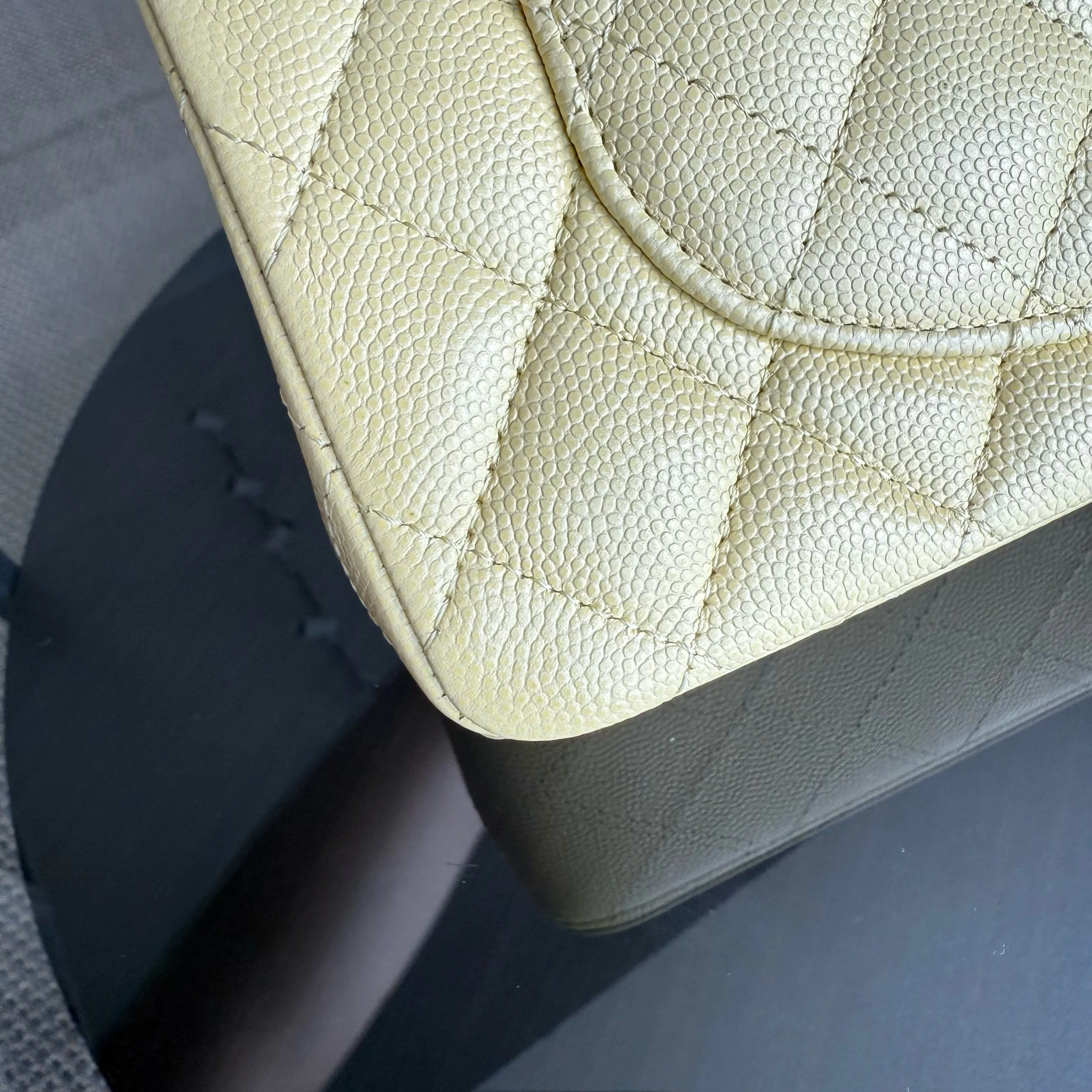 Chanel Classic Flap Small - Caviar 23CM Quilted Grained Calfskin Yellow Gold Hardware Series 30