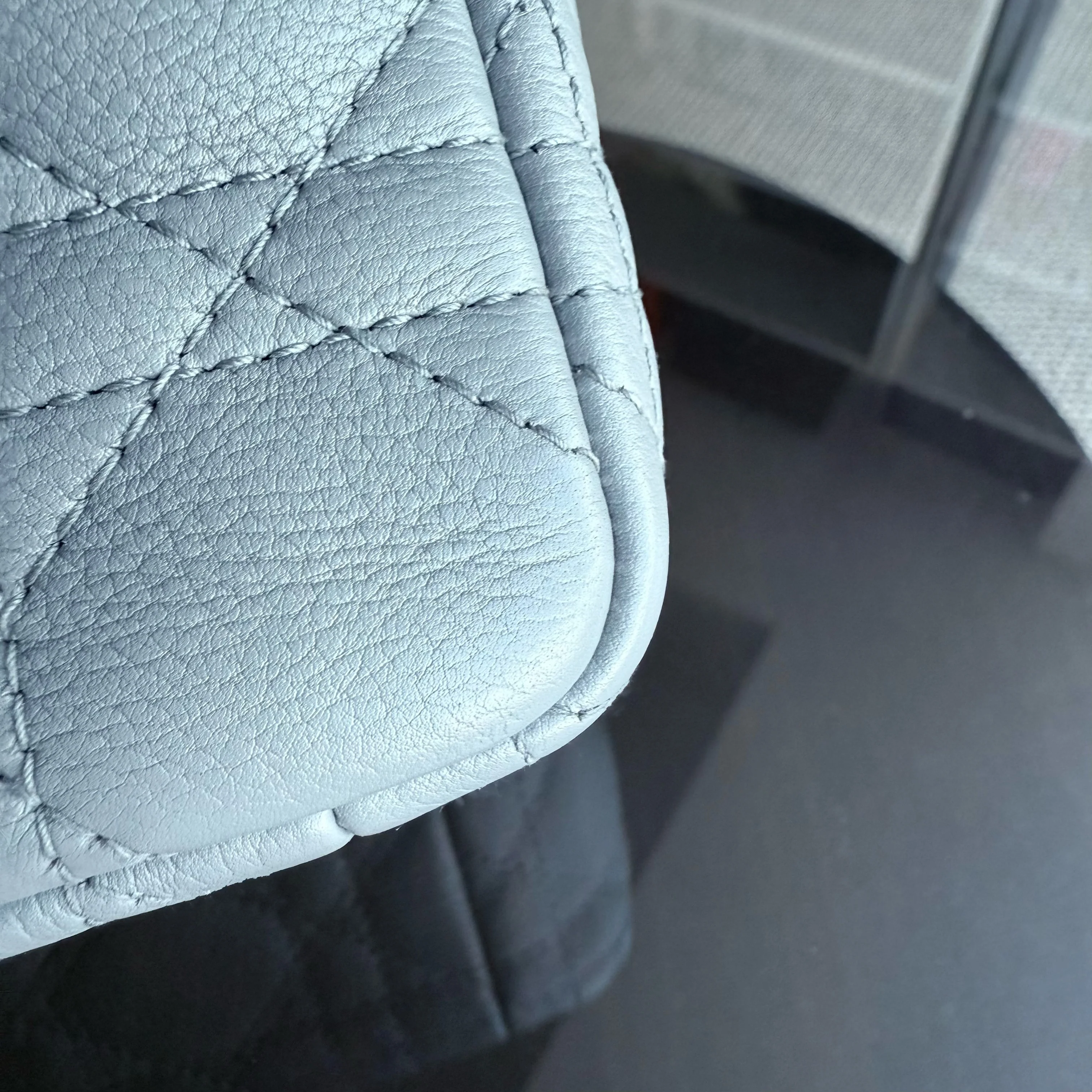 Dior Caro Small - Cannage Grained Calfskin Gray Grey Gold Hardware