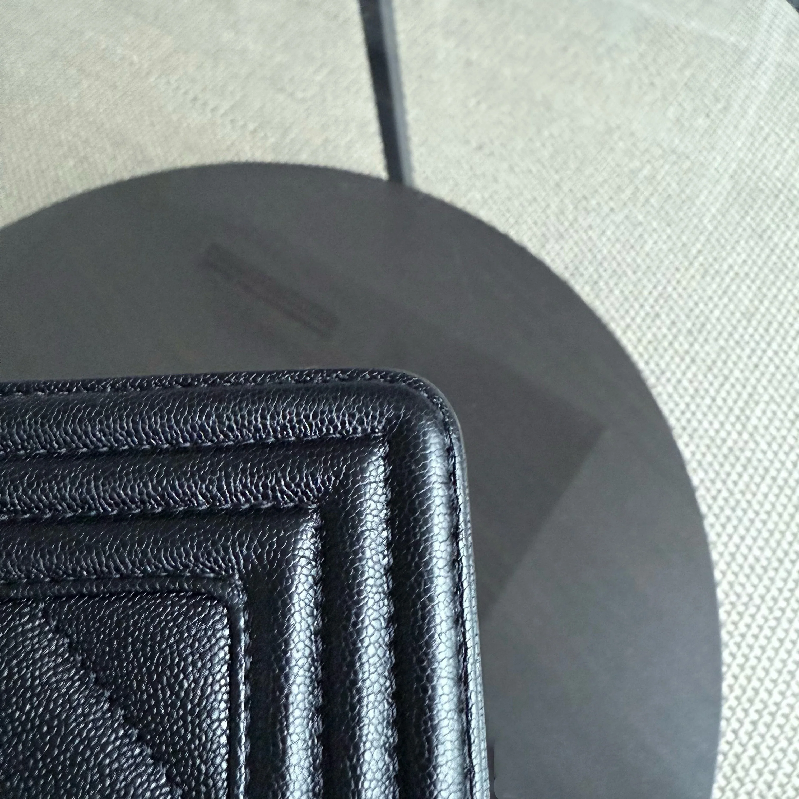 Chanel Boy Medium - Caviar 25CM Grained Calfskin Chevron Black Gold Hardware