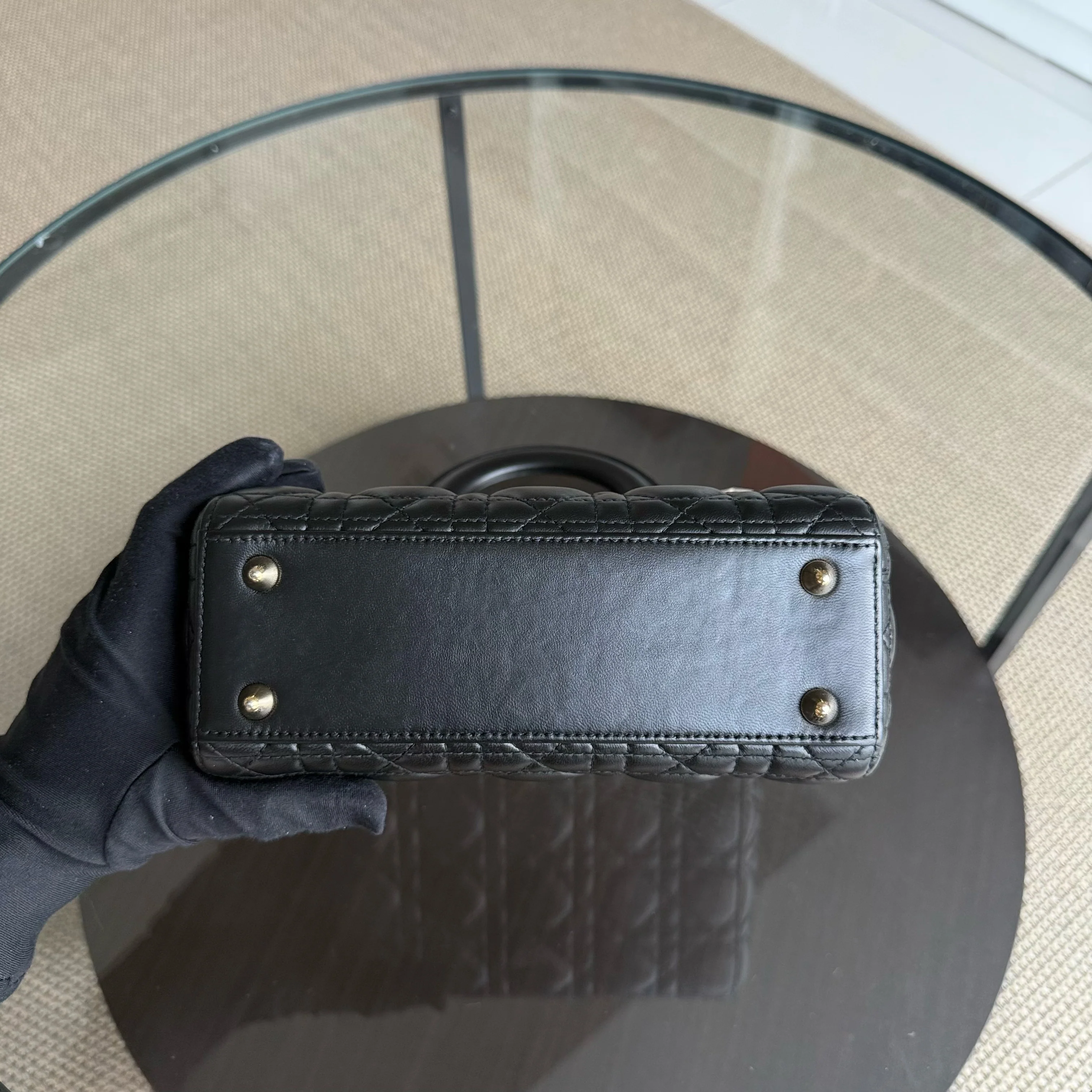 Dior Lady Small Flap MyABC - Cannage Lambskin Black Gold Hardware ABC Charm