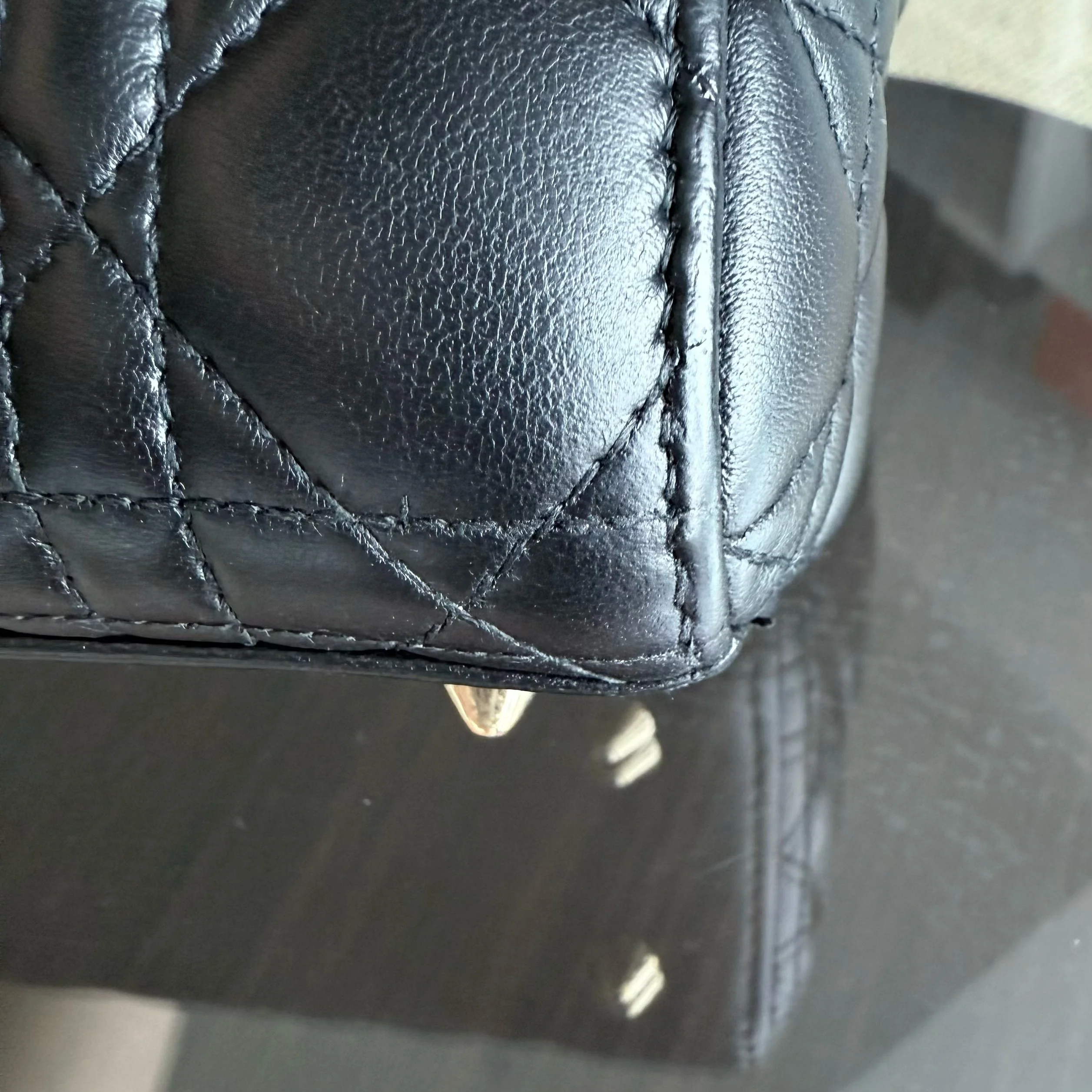 Dior Lady Small Flap MyABC - Cannage Lambskin Black Gold Hardware ABC Charm