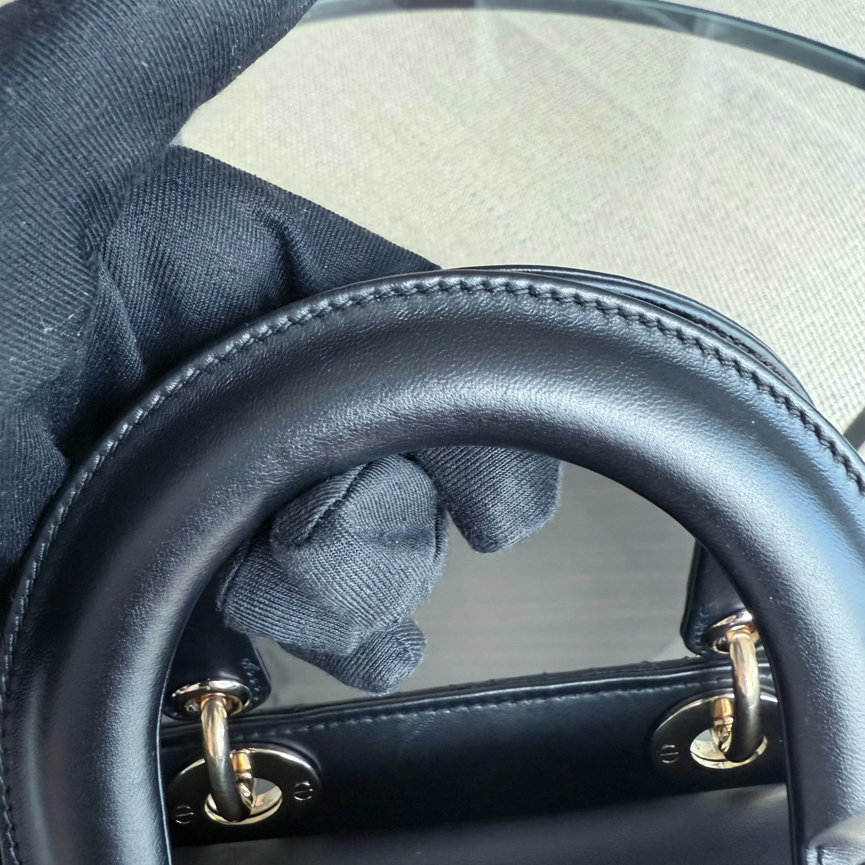 Dior Lady Small Flap MyABC - Cannage Lambskin Black Gold Hardware ABC Charm