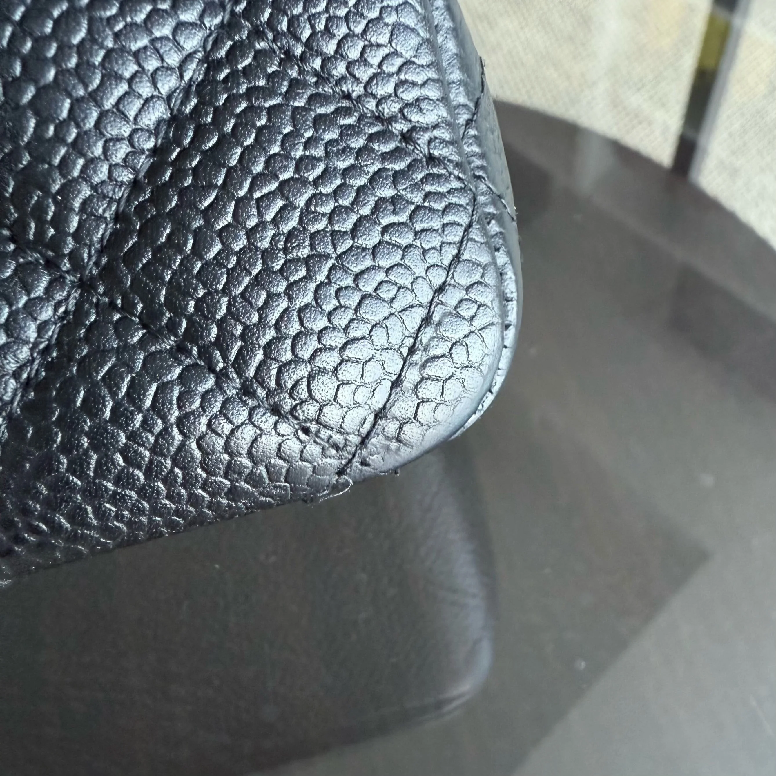 Chanel Classic Flap Medium - Caviar 25CM Quilted Black Silver Hardware Series 15