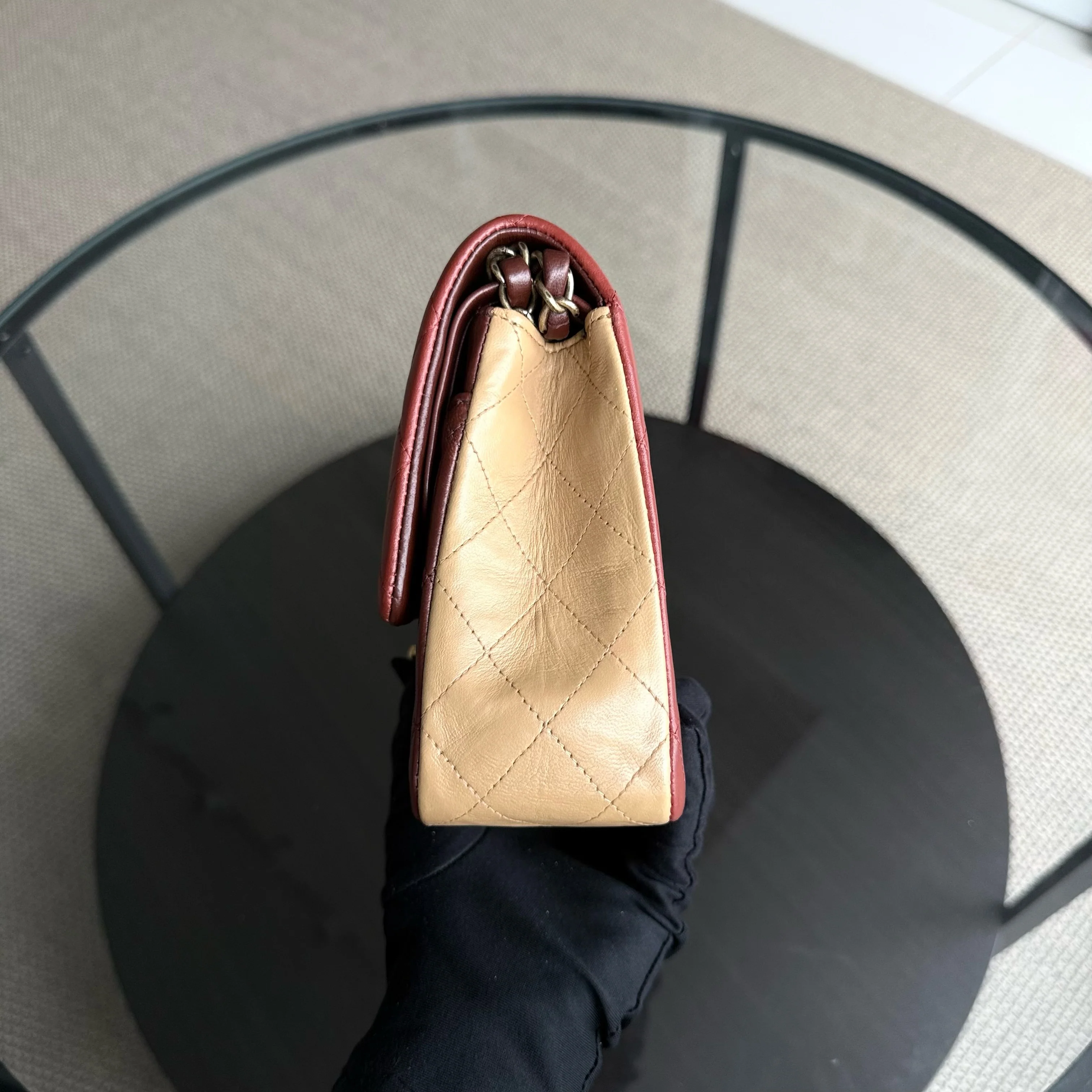 Chanel Classic Flap Medium - 25CM Quilted Lambskin Tri-Colo Gold Hardware Series 18