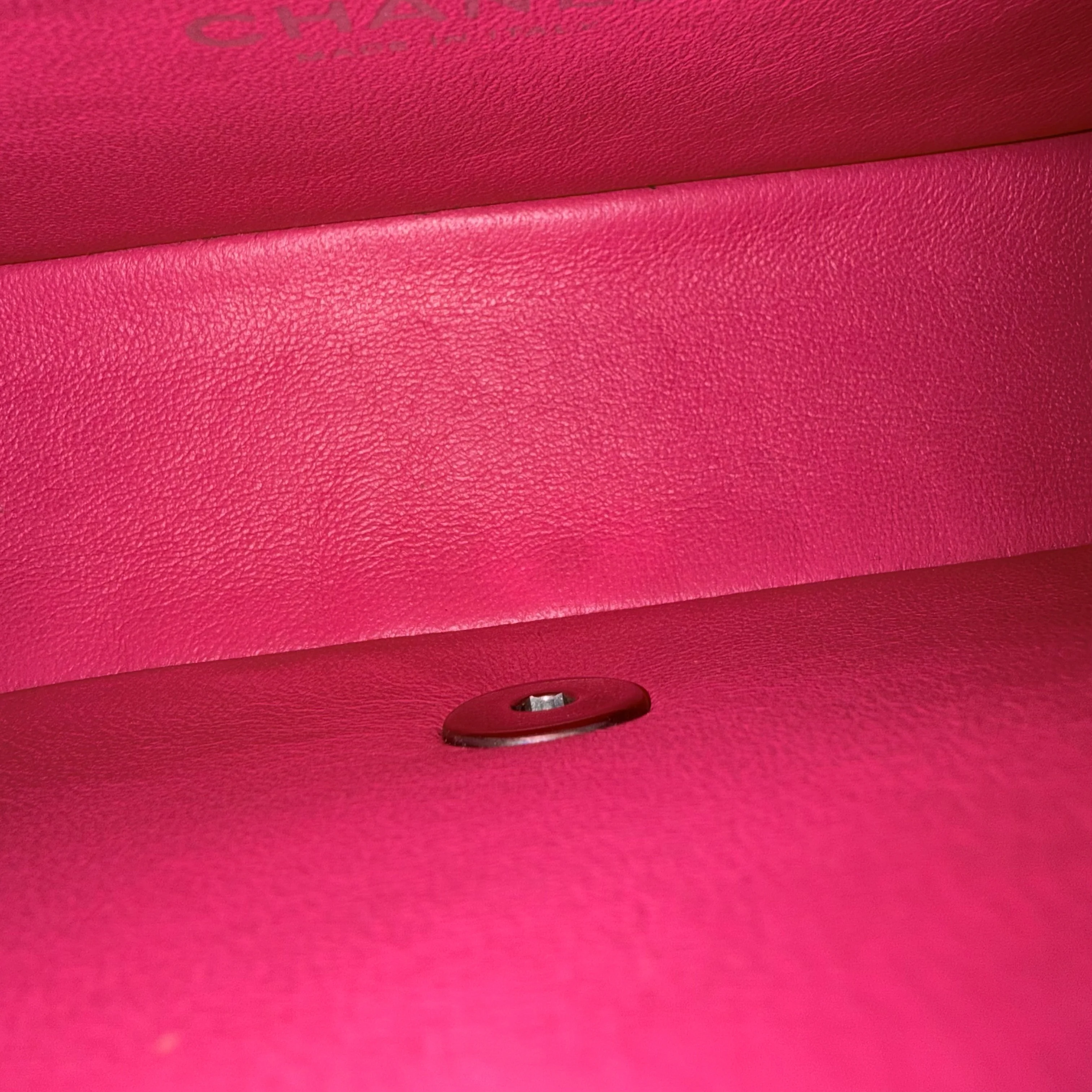 Chanel Classic Flap Mini Rectangle - 20CM Quilted Lambskin Pink Gold Hardware Series 19