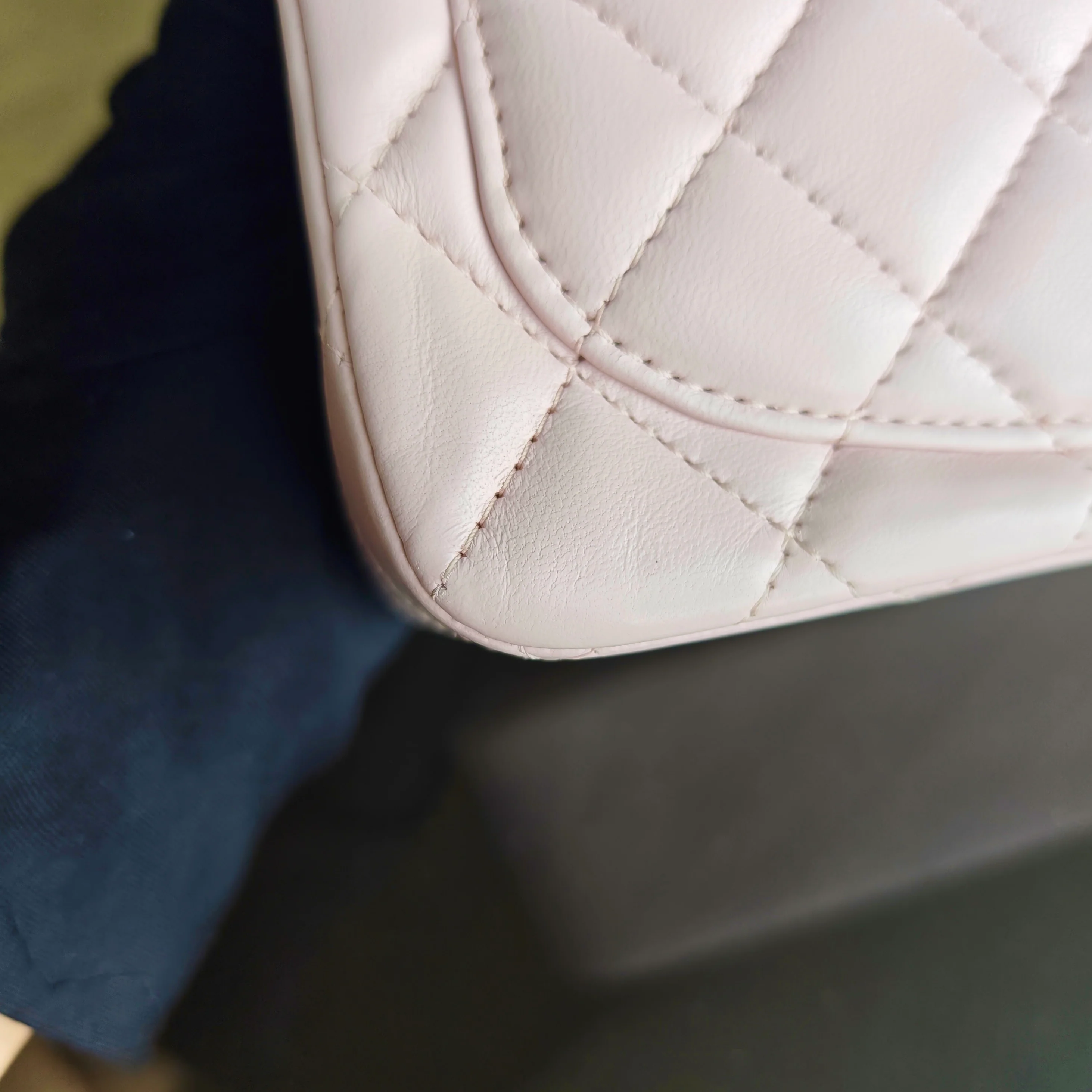 Chanel Classic Flap Mini Square - 17CM Quilted Lambskin Light Pink Gold Hardware Series 23