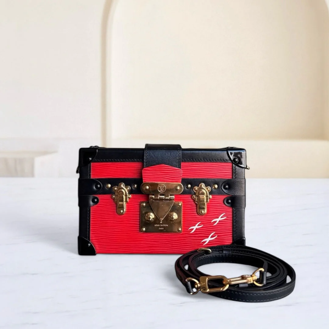 Louis Vuitton Petite Malle - EPI Leather Red Gold Hardware