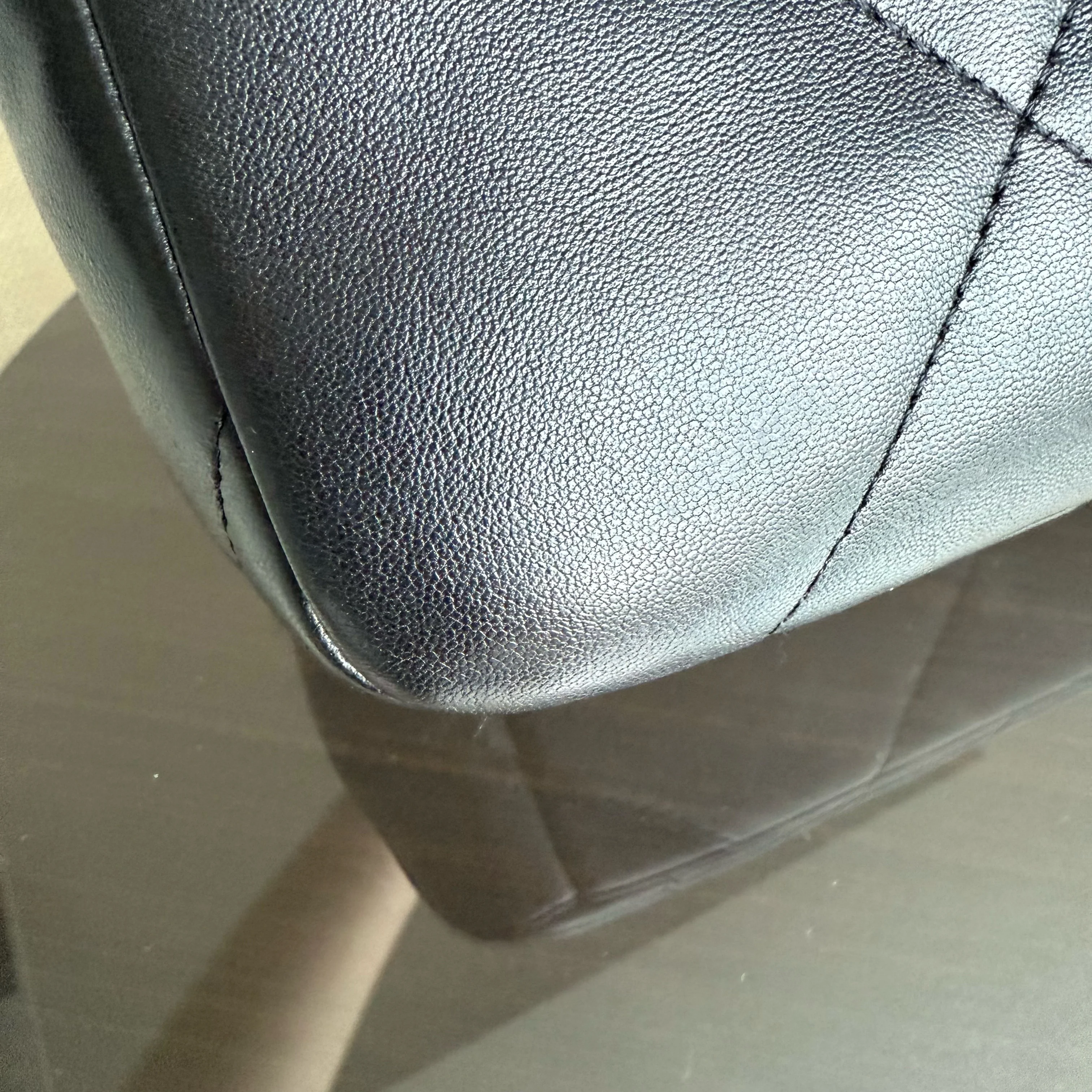 Chanel 19 Bag C19 Small - Quilted Shiny Goatskin Black Two-tone Gold Silver Hardware