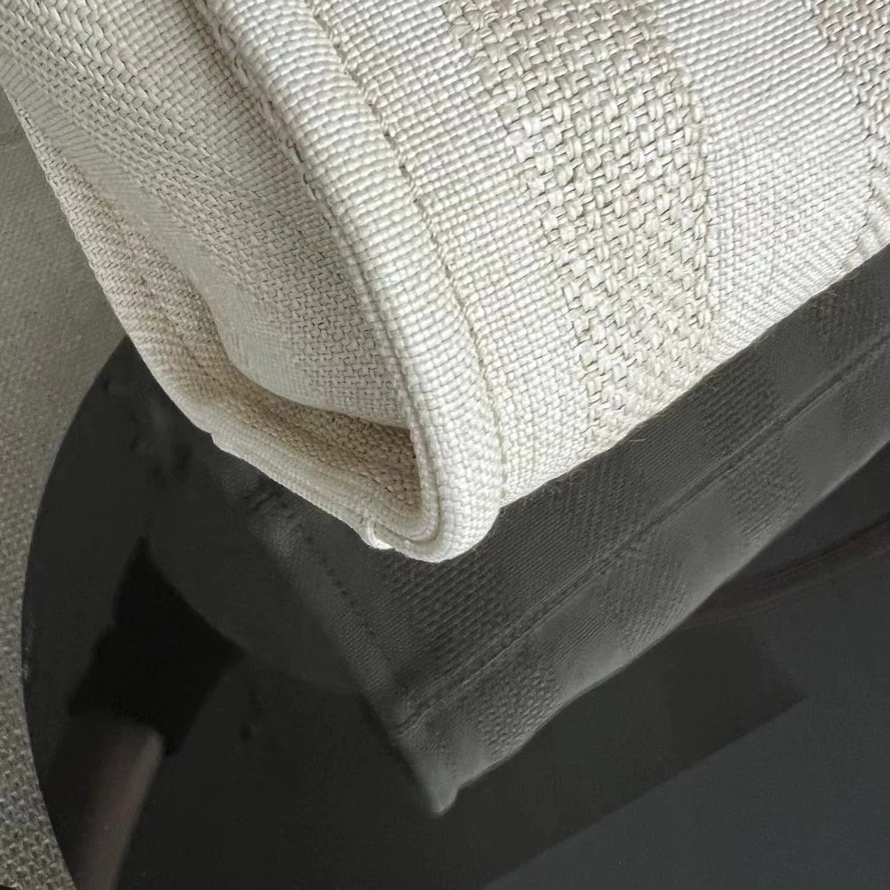 Chanel Deauville Small - Tote Yellow Canvas Silver Hardware 29