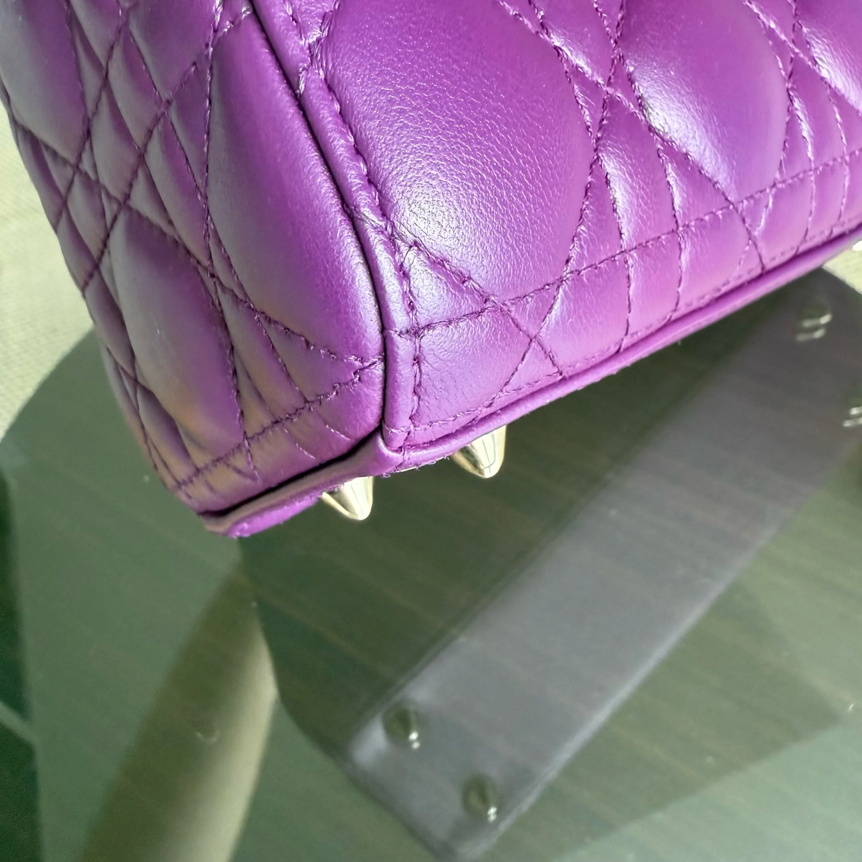 Dior Lady Small ABC - Cannage Lambskin Purple Gold Hardware MyABC