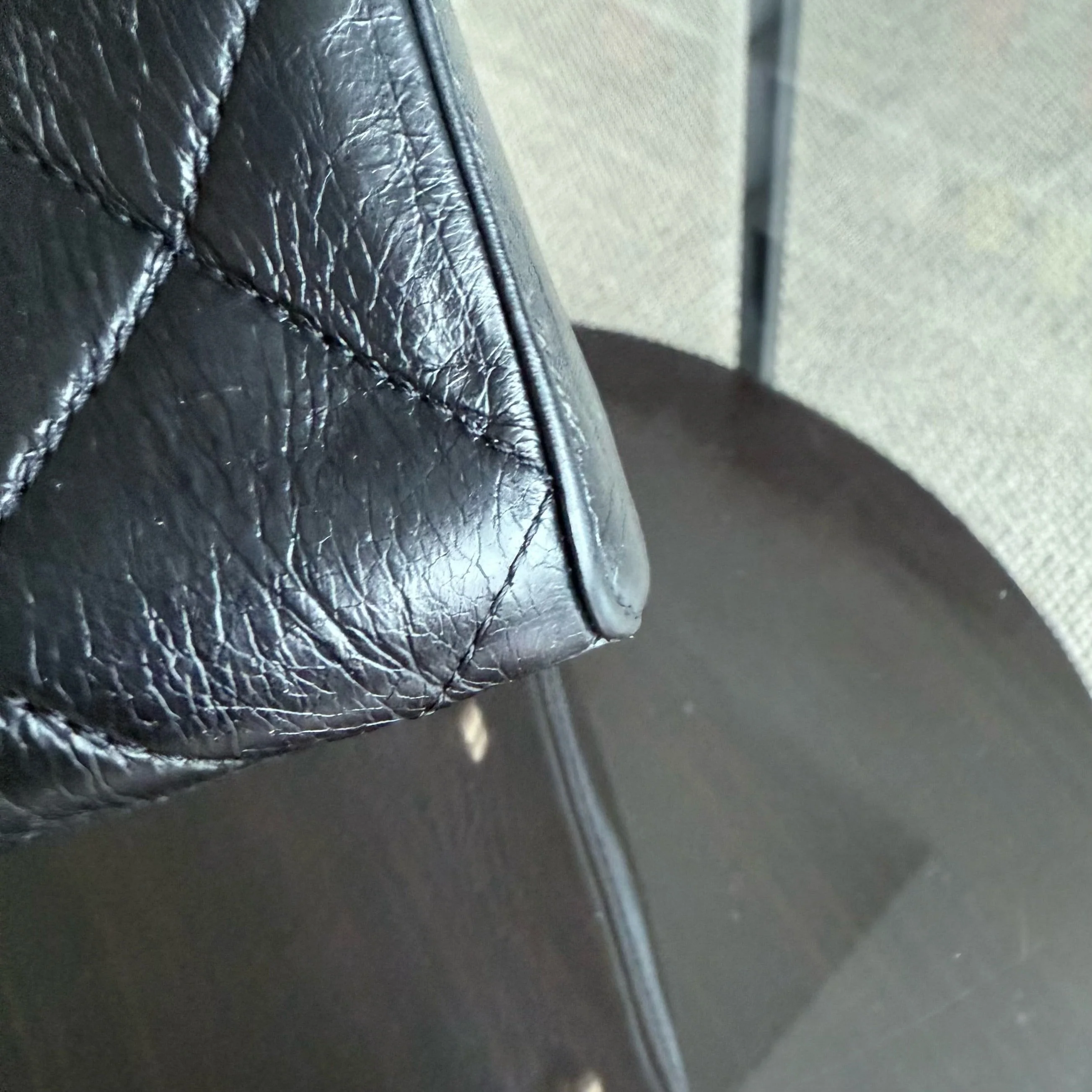 Chanel Shopping Tote - Calfskin Quilted Black Gold Hardware