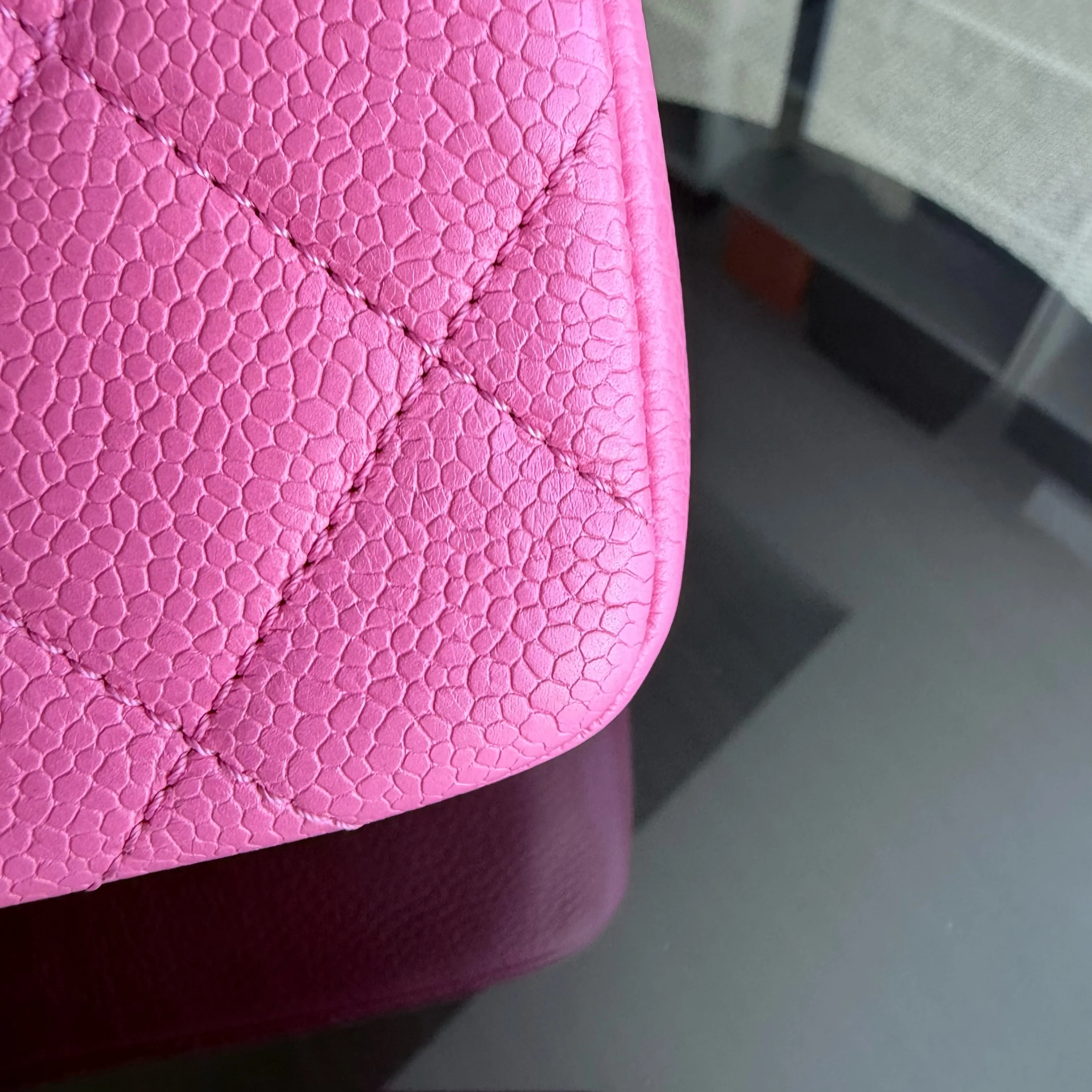 Chanel Classic Flap Seasonal Mini Square - Caviar Quilted Grained Calfskin All Pink Barbie Series 29