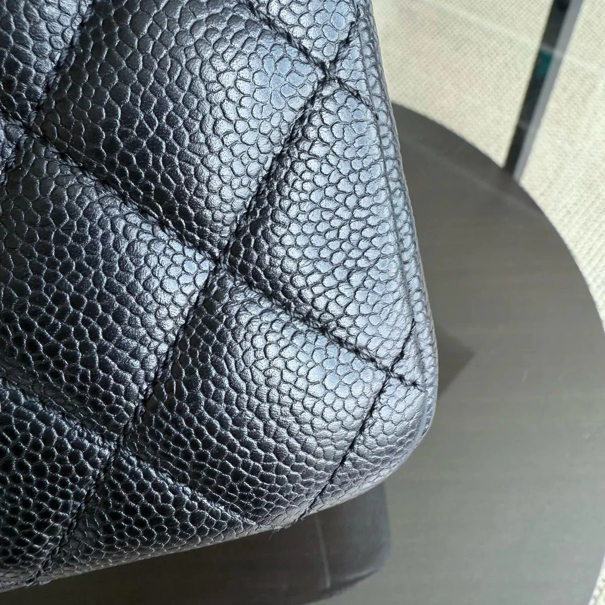 Chanel GST Grand Shopping Tote - Caviar Quilted Grained Calfskin Black Gold Hardware Series 13