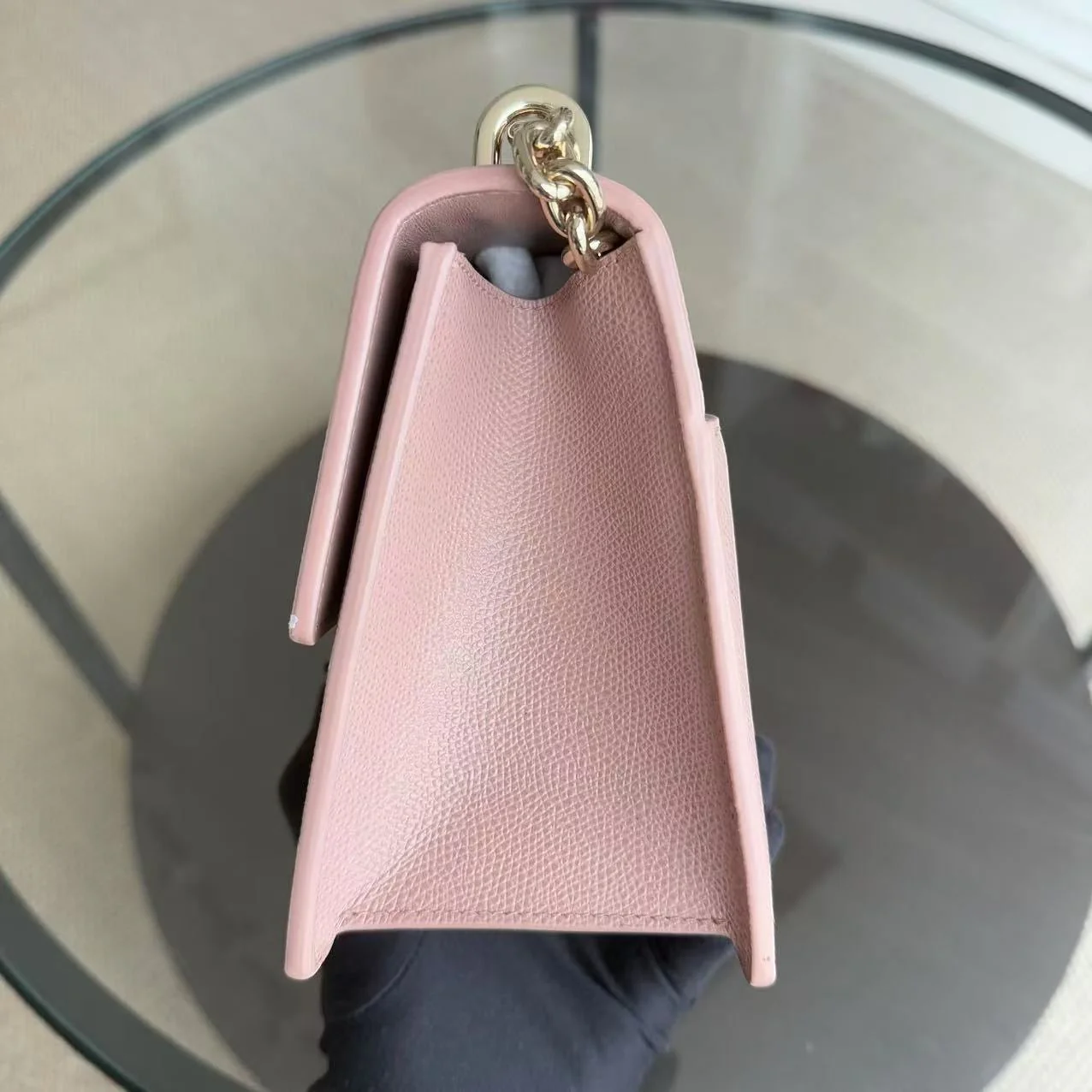 Dior 30 Montaigne Chain Bag - Caviar Grained Calfskin Nude Pink Gold Hardware