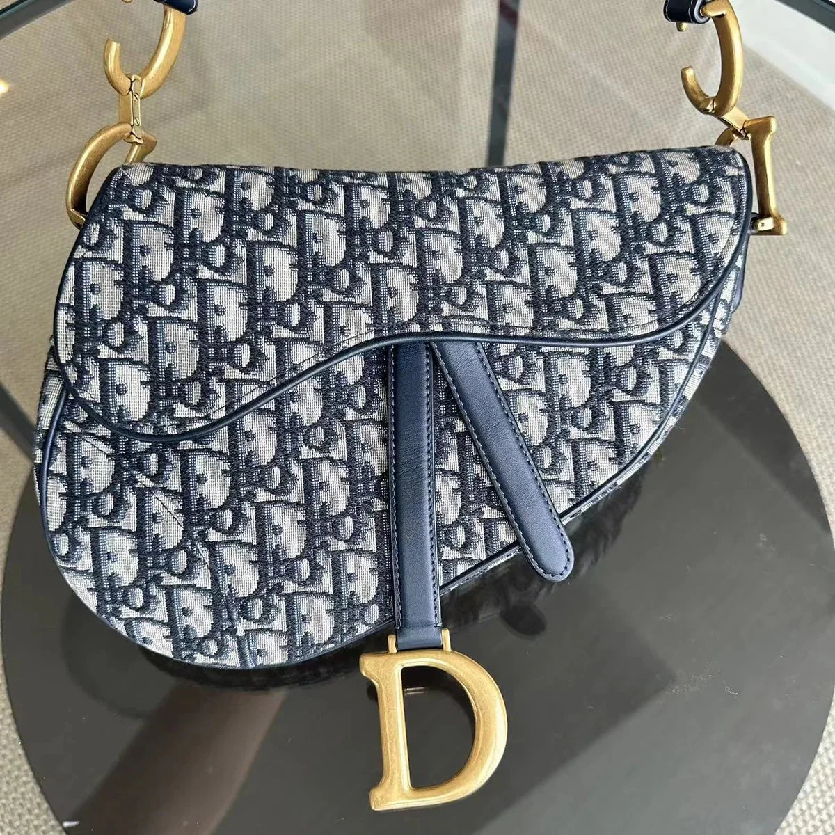 Dior Saddle Medium - Oblique Canvas Gold Hardware
