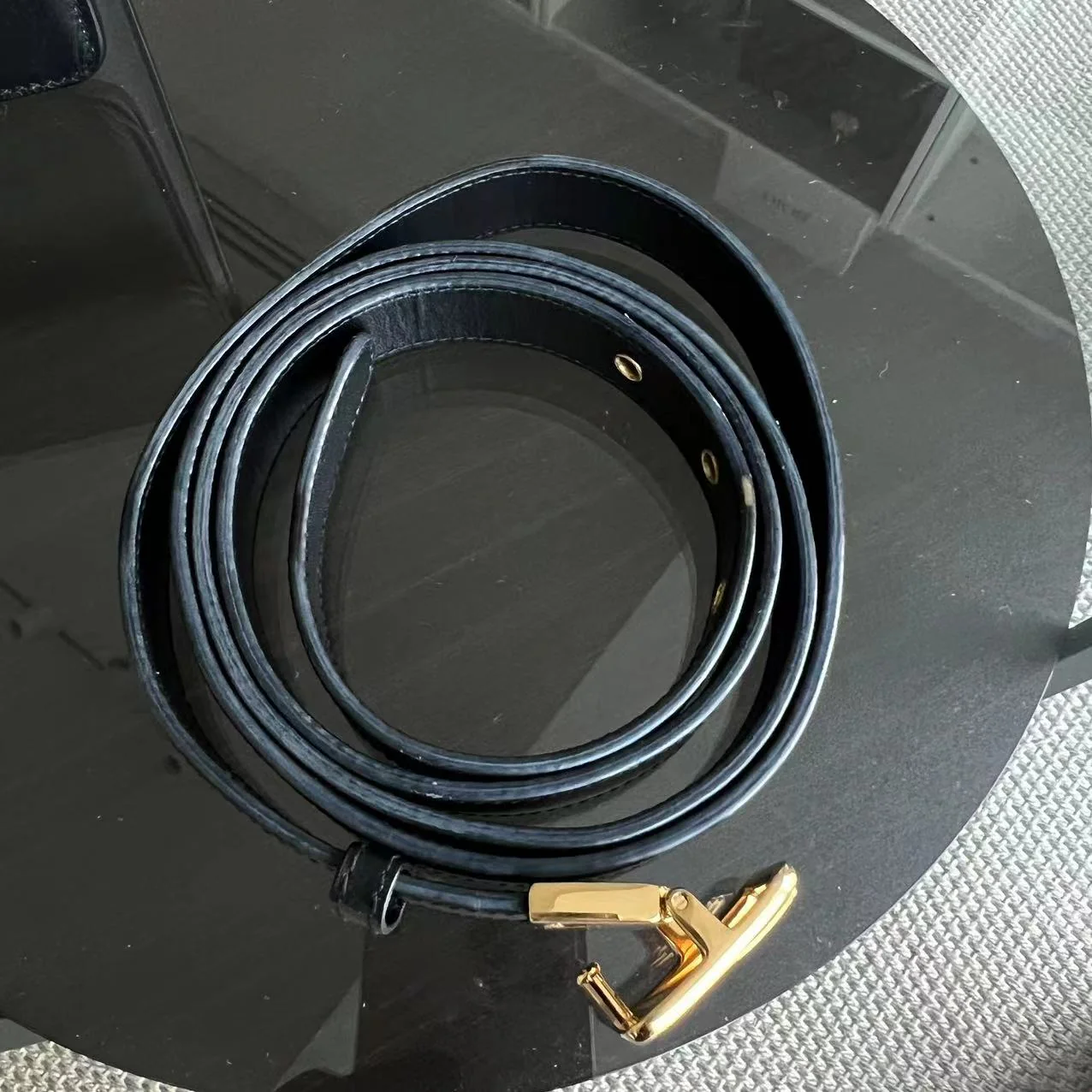 Dior 30 Montaigne - Smooth Calfskin Black Golden Hardware with Strap