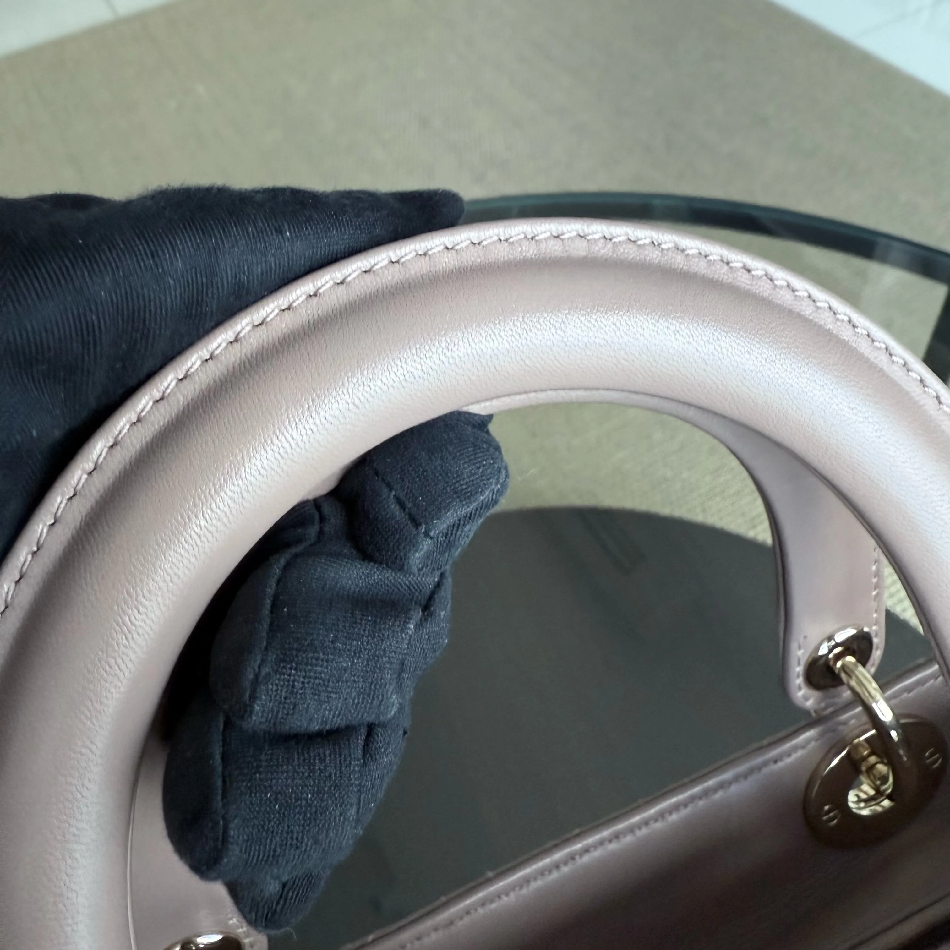 Dior Lady Medium - Canange Lambskin Blush Gold Hardware