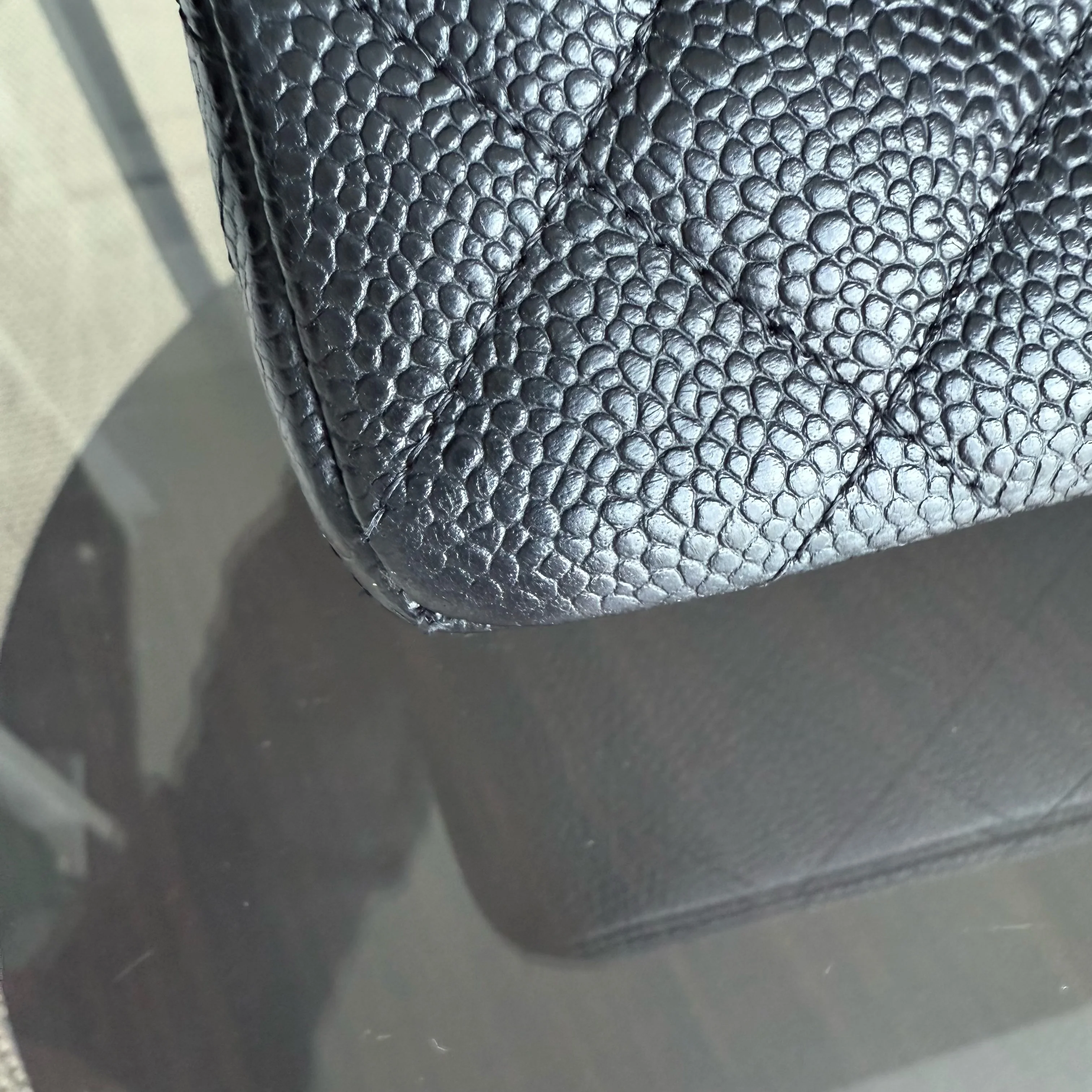 Chanel Classic Flap Small - 23CM Quilted Caviar Black Silver Hardware Series 19