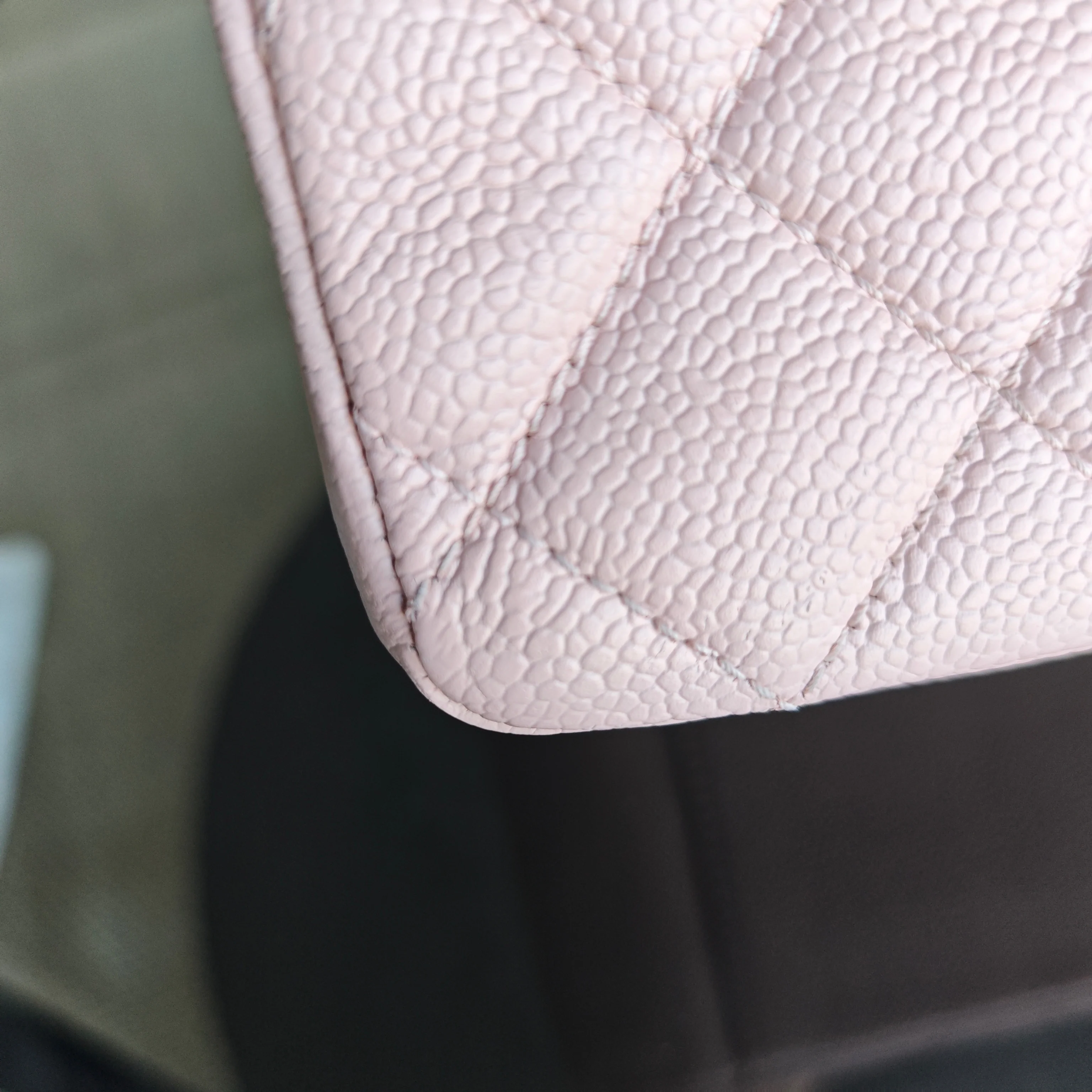 Chanel GST Grand Shopping Tote - Caviar Quilted Grained Calfskin Sakura Pink Silver Hardware Series 17