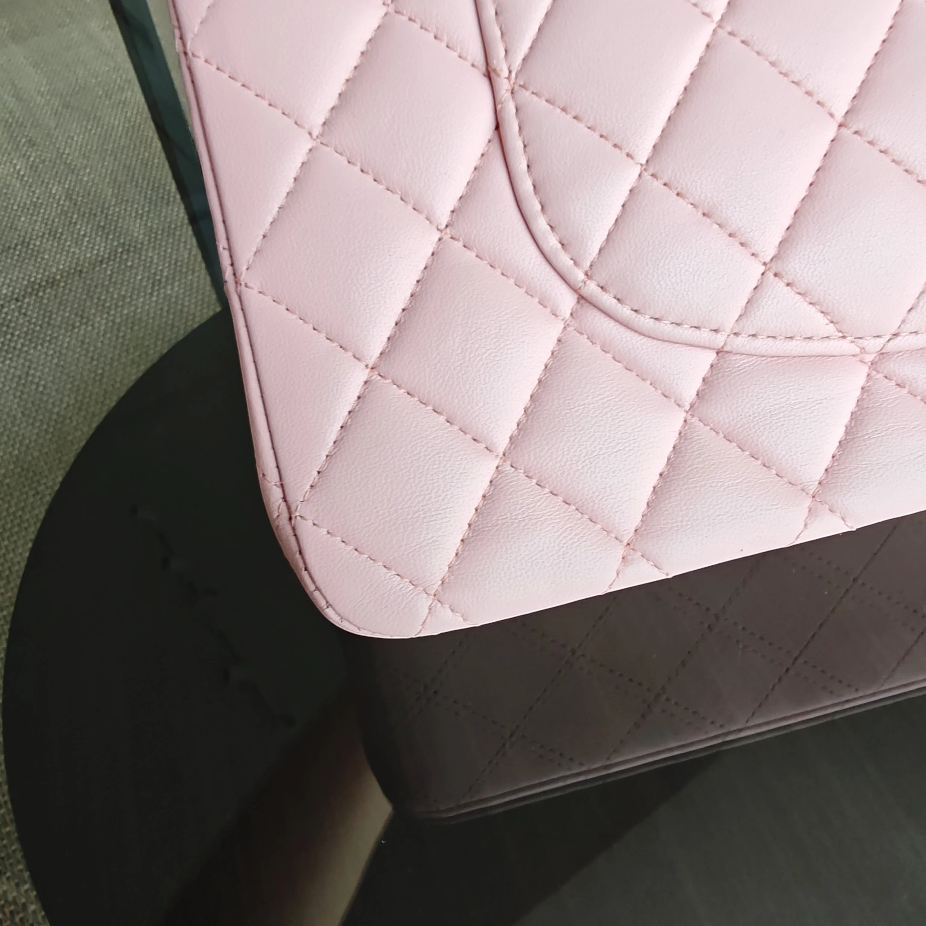 Chanel Classic Flap Medium - 25CM Quilted Lambskin Light Sakura Pink Silver Hardware Series 25