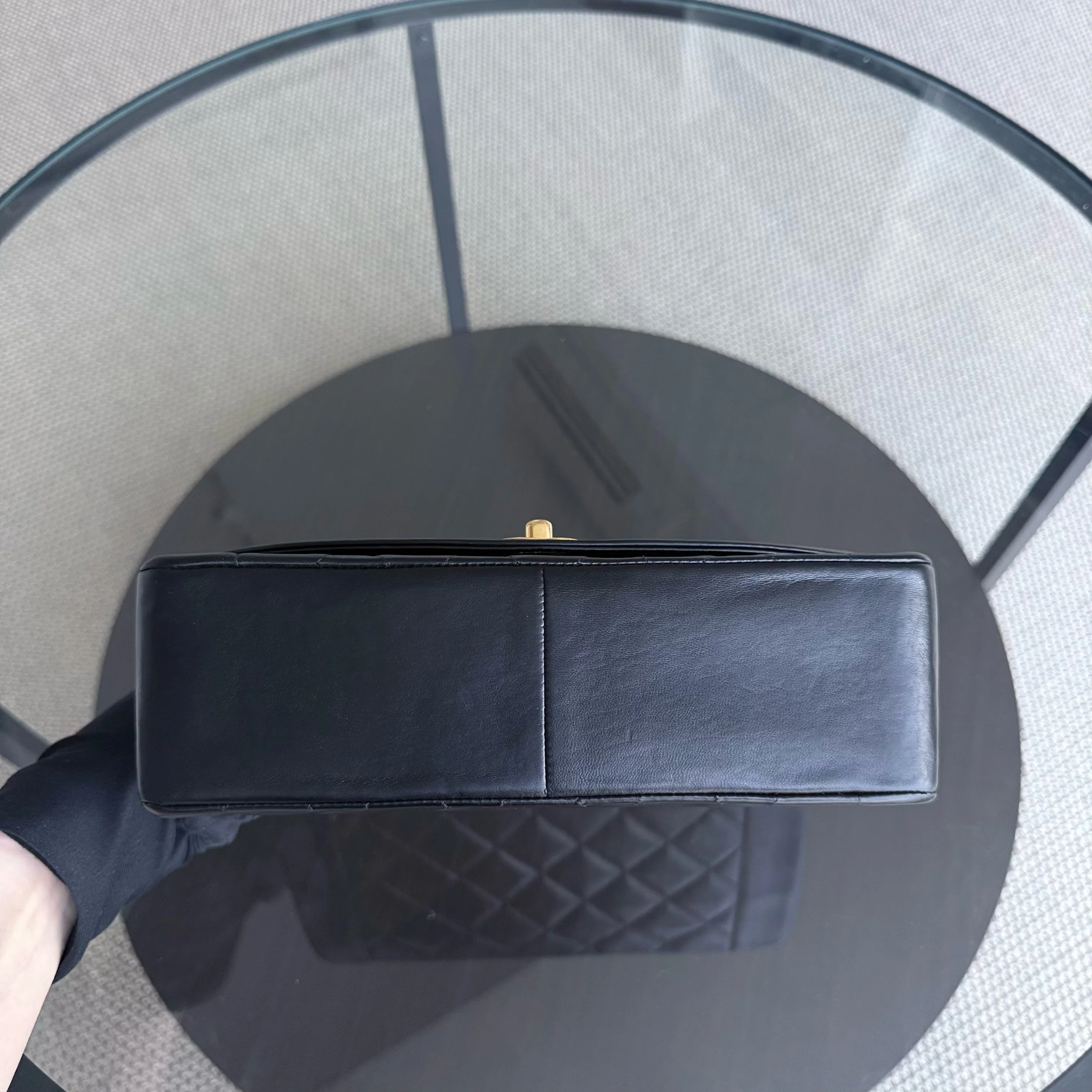 Chanel Diana Vintage - 25CM Quilted Lambskin Black Gold Hardware Series 2