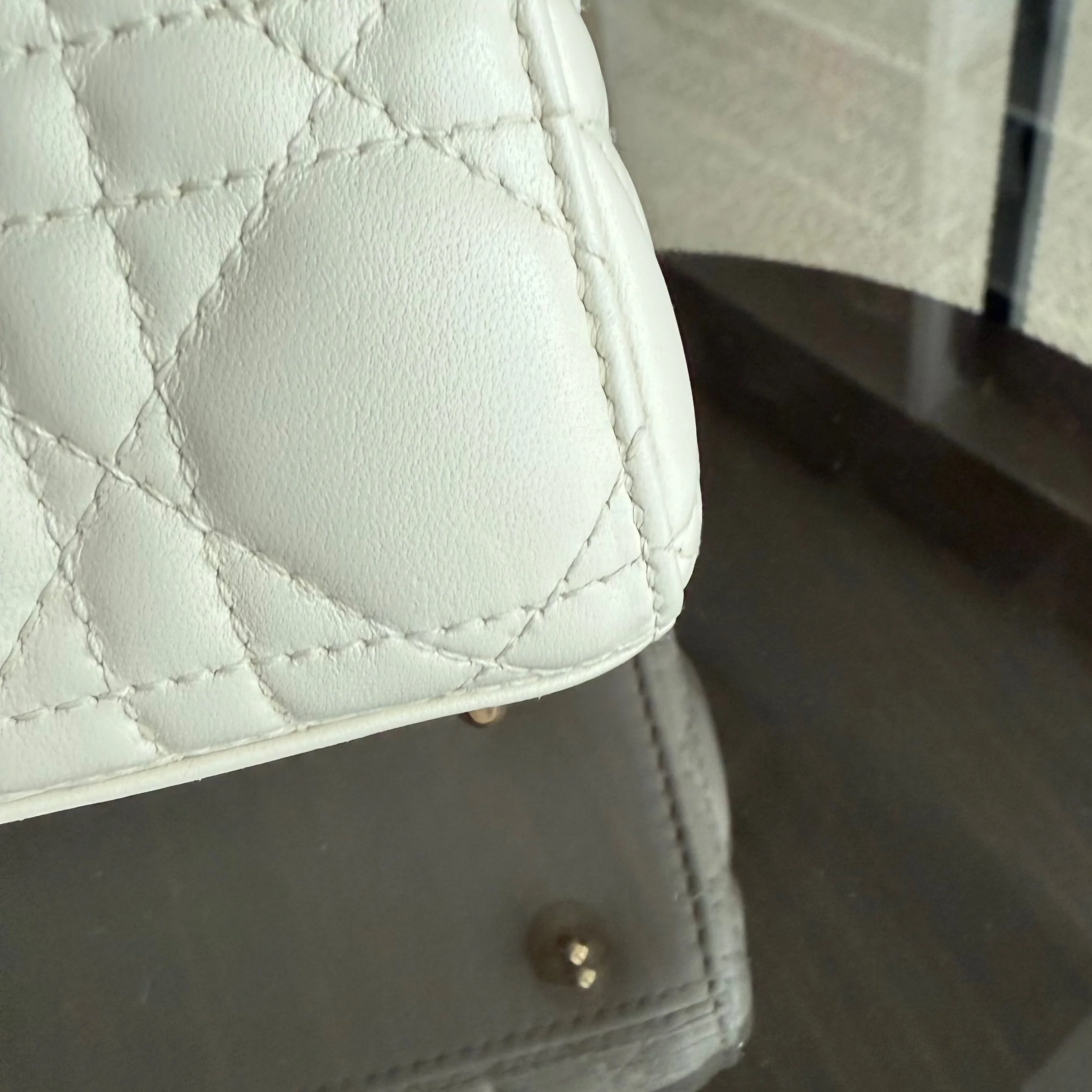 Dior MyABC Lady Small - Cannage Lambskin White Gold Hardware