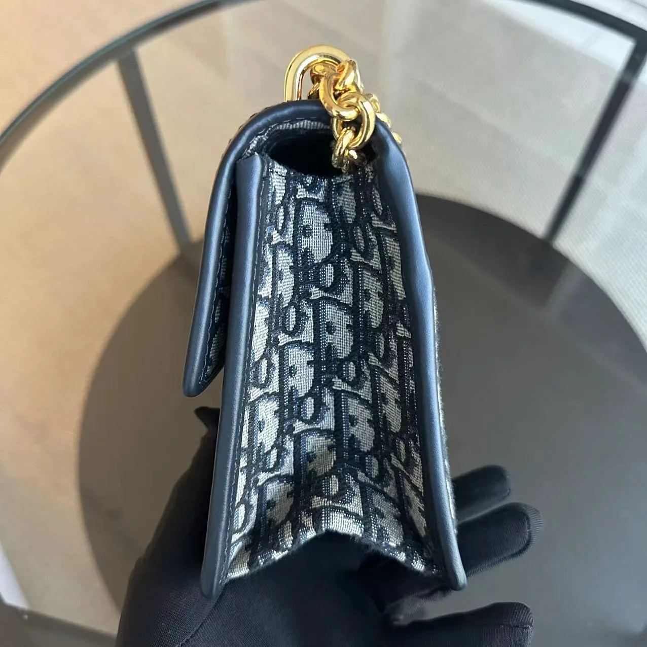 Dior 30 Montaigne - Oblique Canvas Bag with Golden Hardware