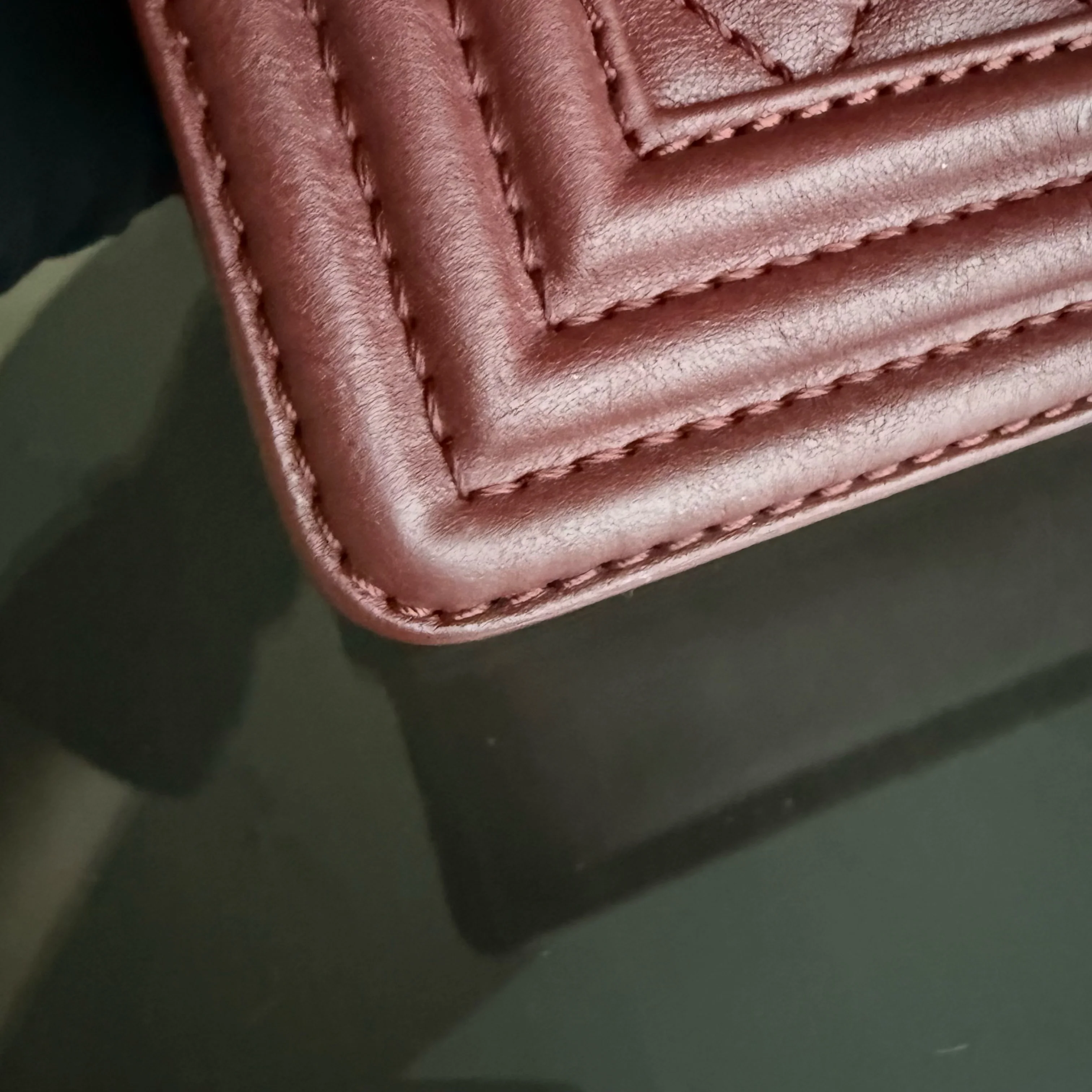 Chanel Boy Medium - 25CM Quilted Limited Edition Paris-Dallas Metal Edge Grained Calfskin Burgundy Silver Hardware Series 19