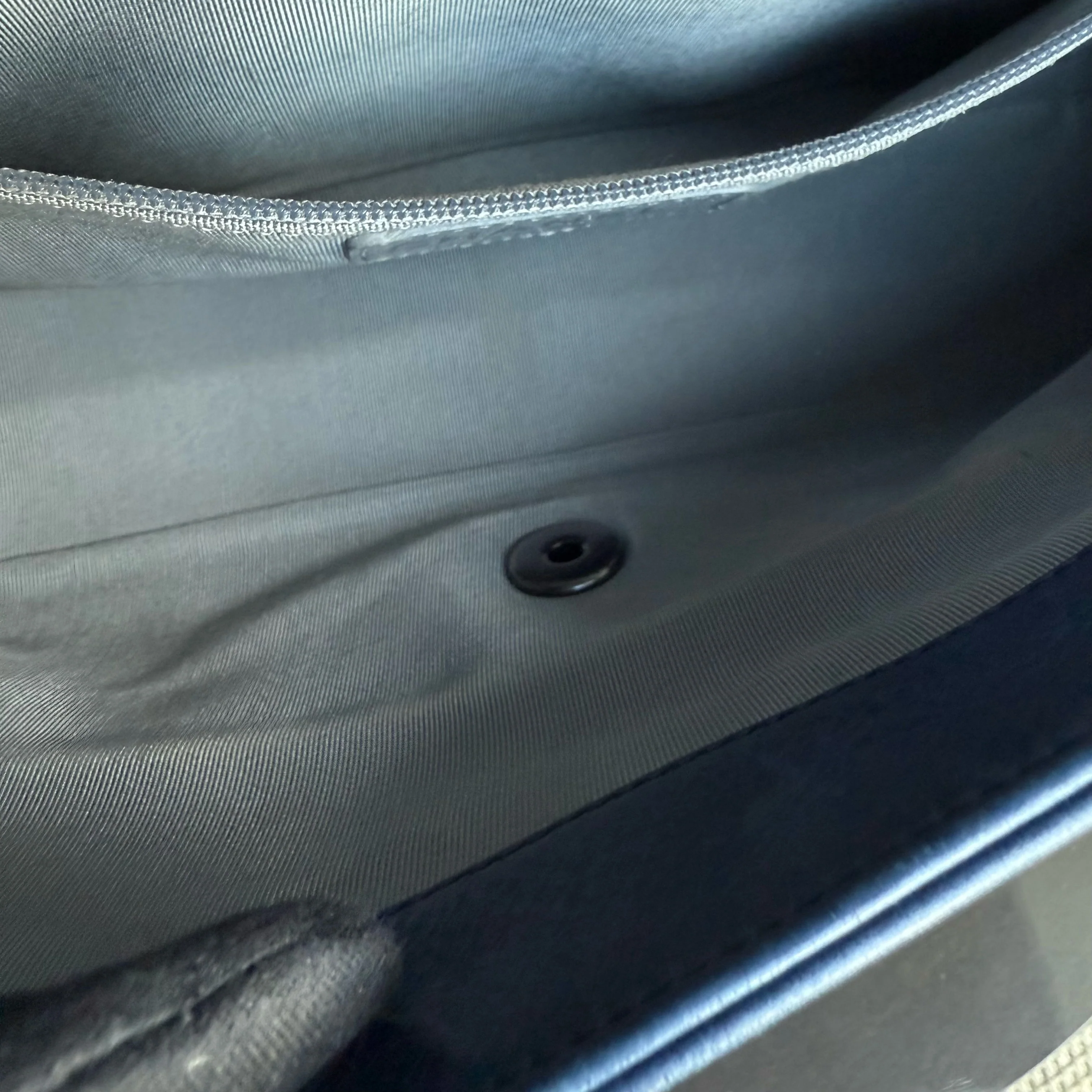 Chanel Seasonal Flap - 25CM Quilted Calfskin Blue Ruthenium Silver Hardware Series 20