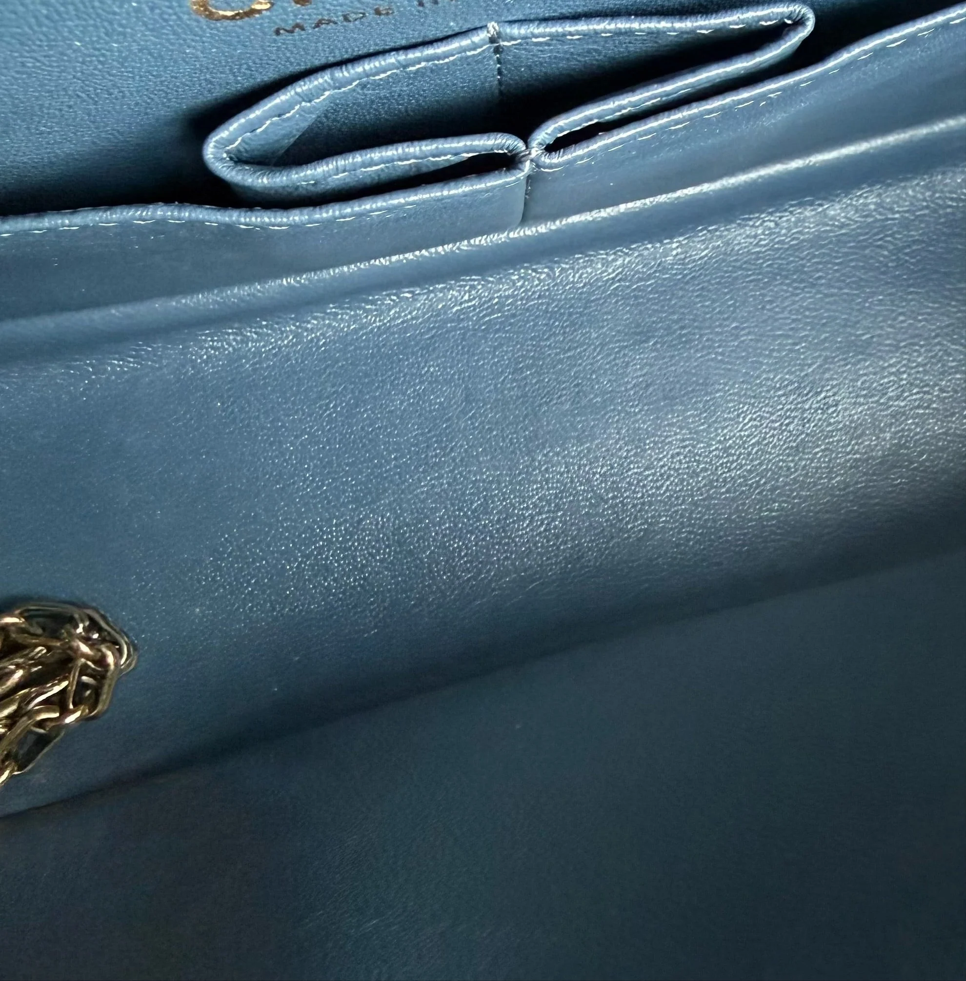 Chanel 2.55 Reissue 225 - 24CM Caviar Quilted Blue Gold Hardware Series 23