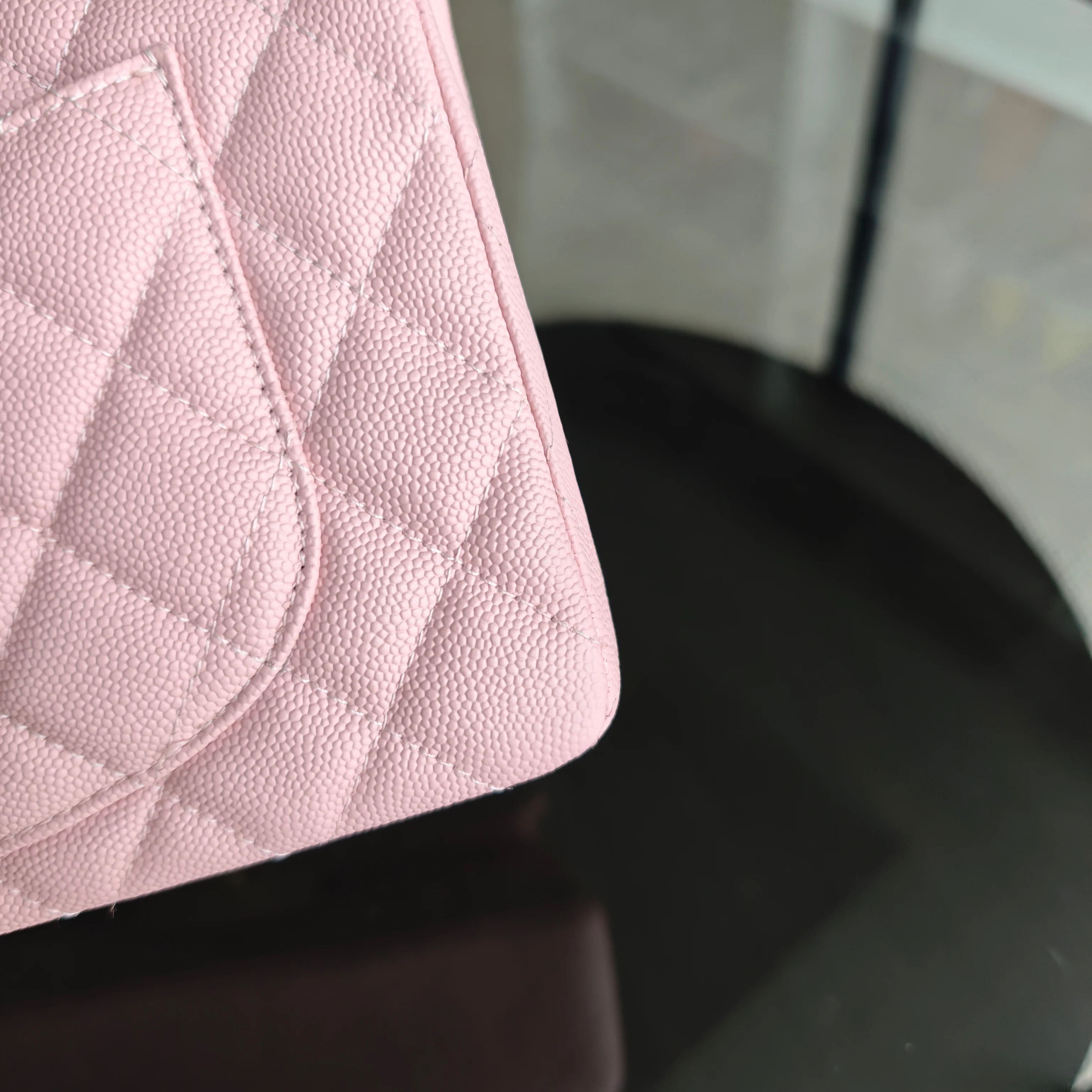 Chanel Classic Flap Small - Caviar 23CM Quilted Light Pink Gold Hardware Microchip