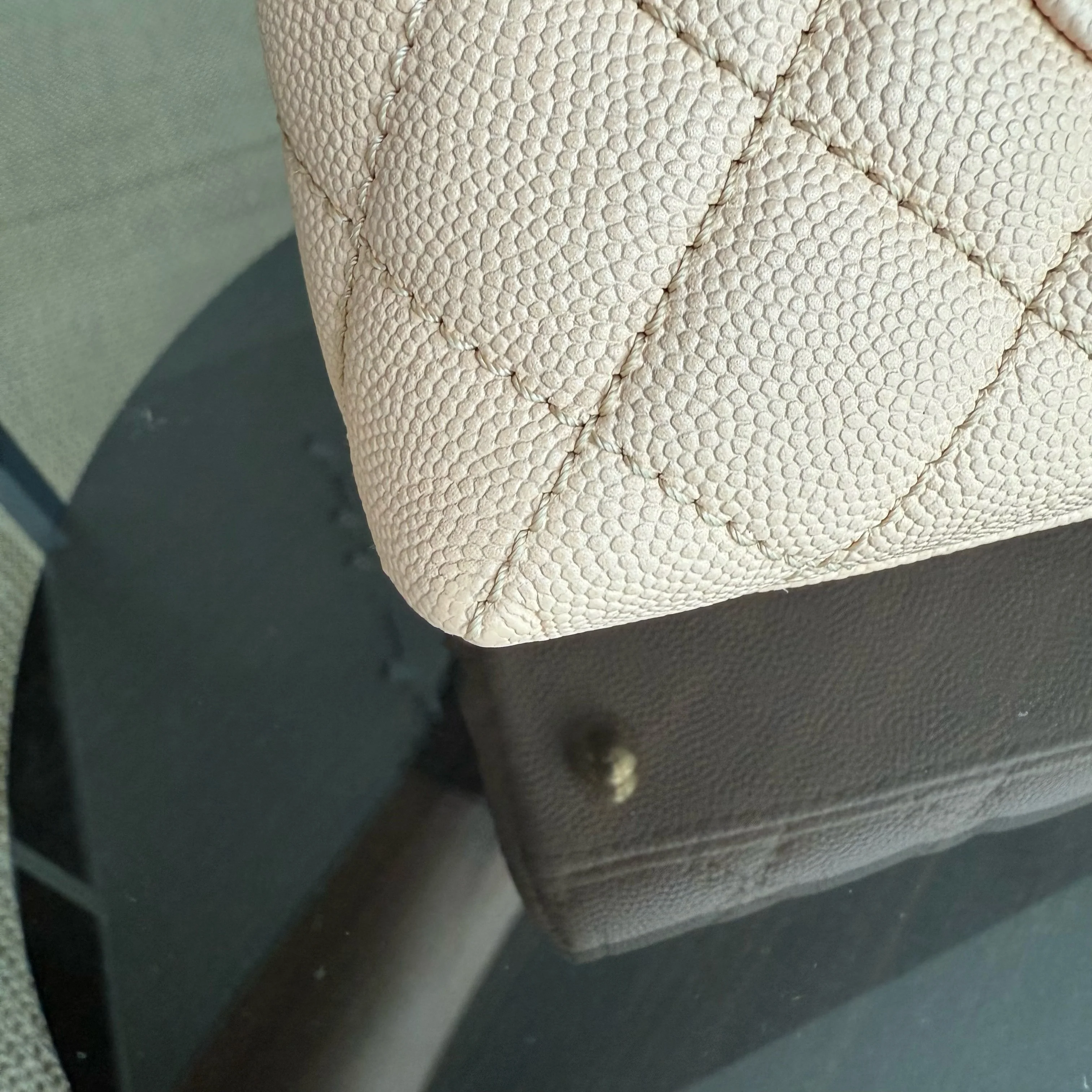 Chanel Coco Handle Small - Caviar Quilted Beige Gold Hardware Series 24