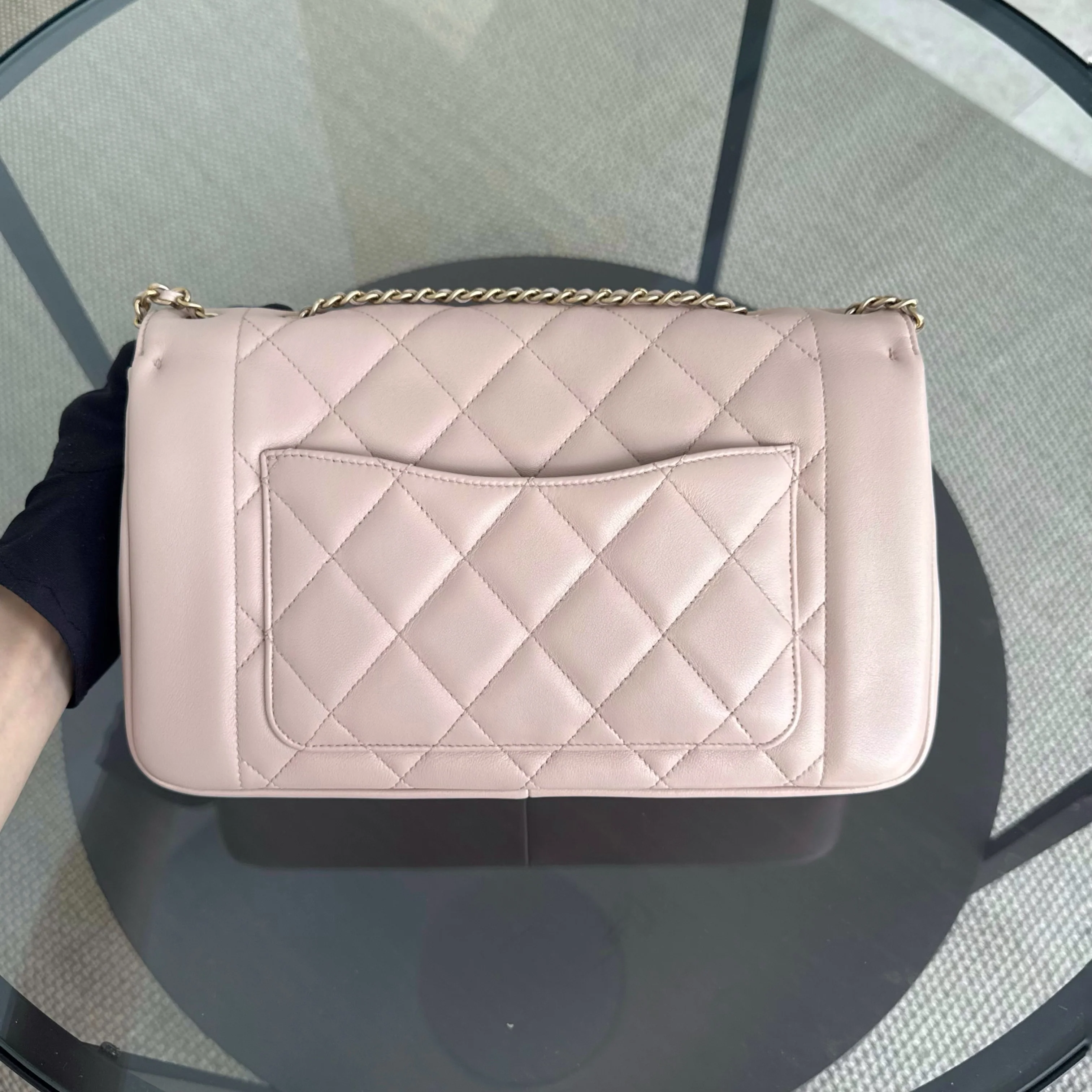 Chanel Diana Reissue - Quilted Lambskin 28CM Light Pink Gold Hardware Series 20